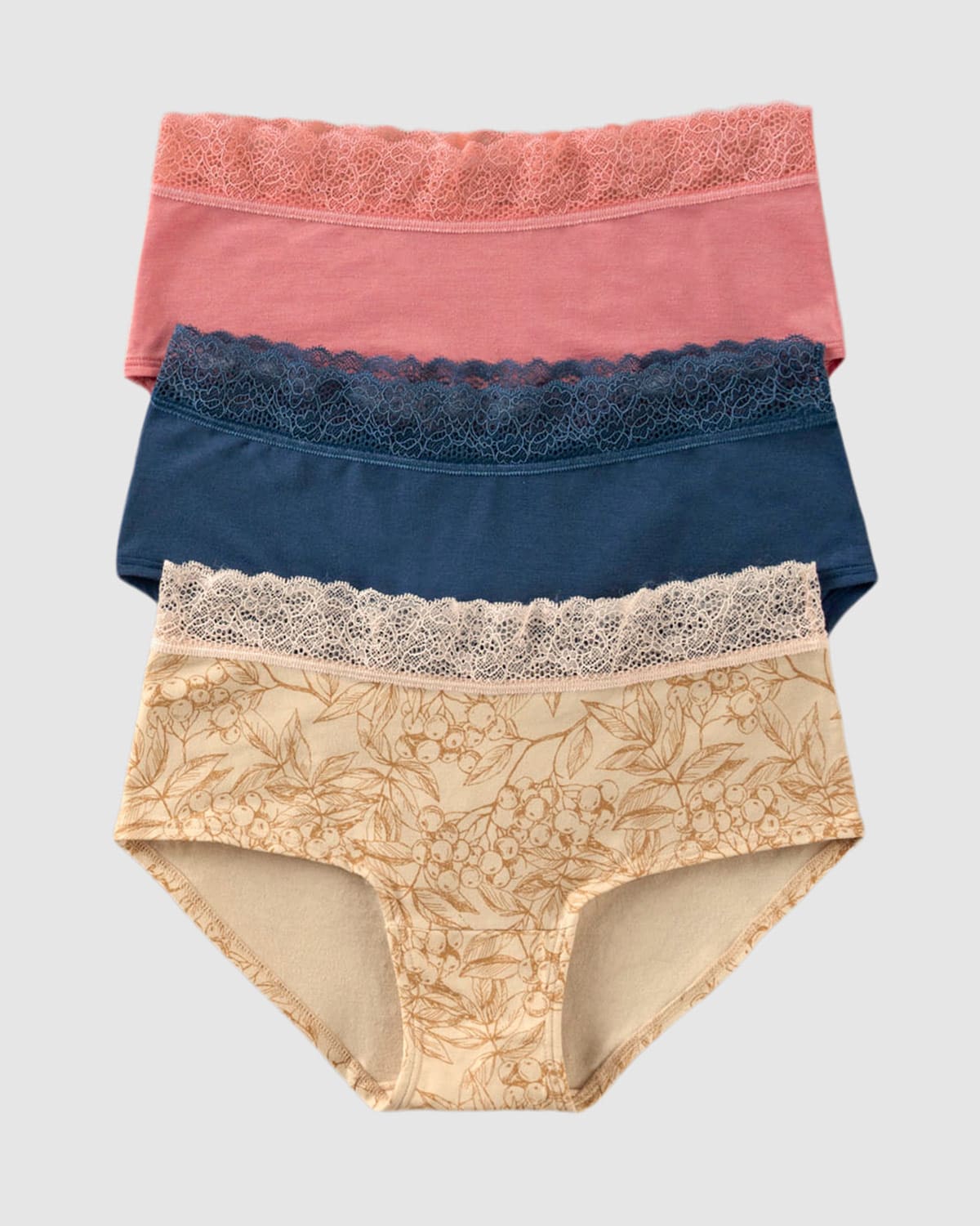 Paquete x3 panties estilo hipster total comodidad