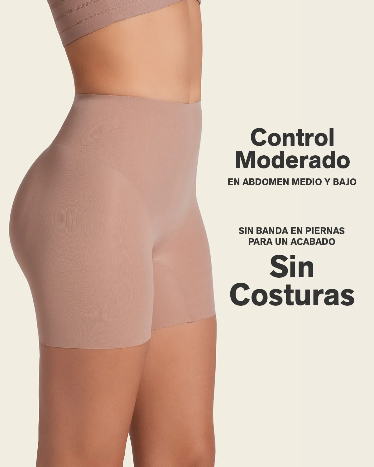 Short de control con almohadillas removibles levanta glúteos
