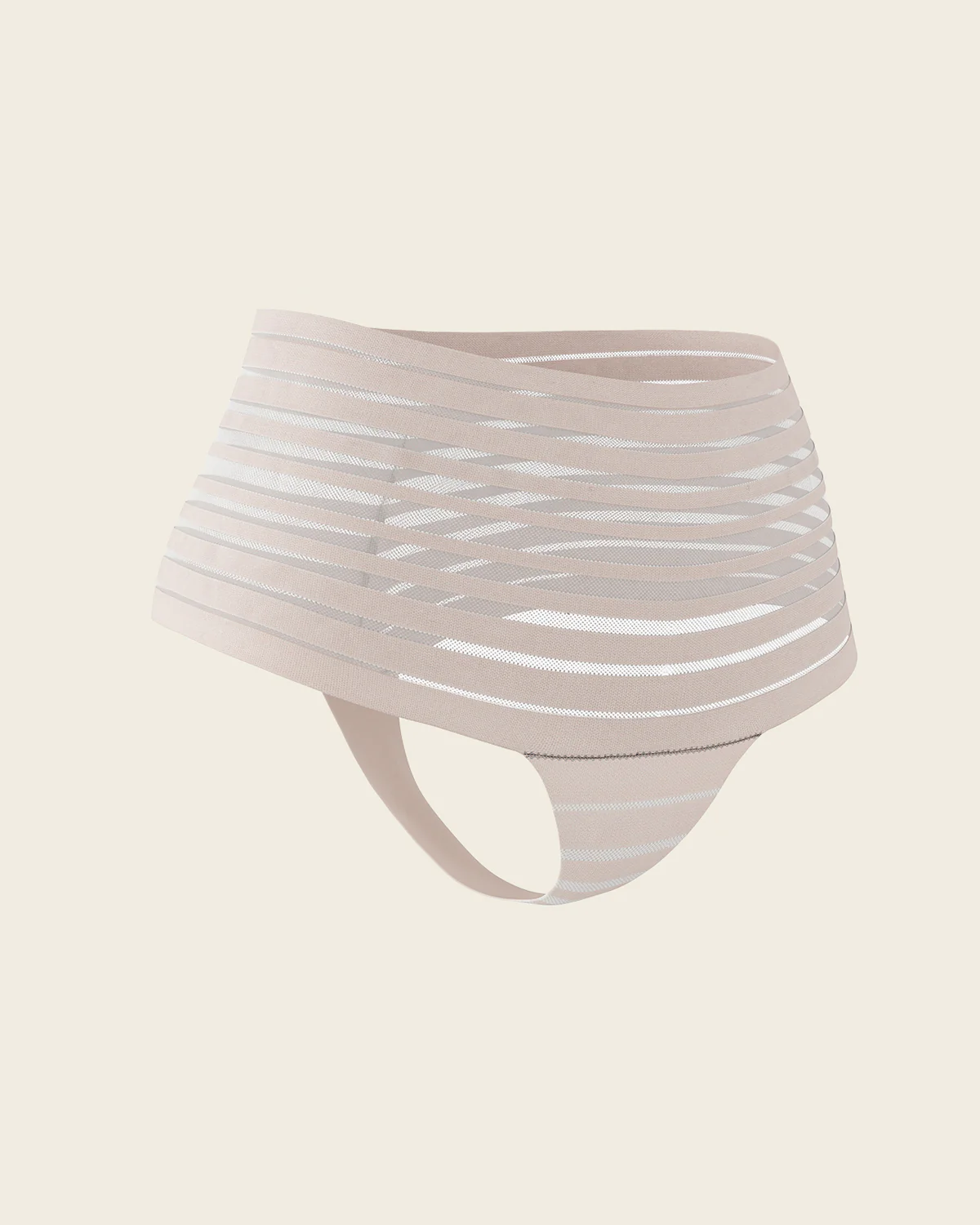 Panty alto de control suave con encaje en bandas