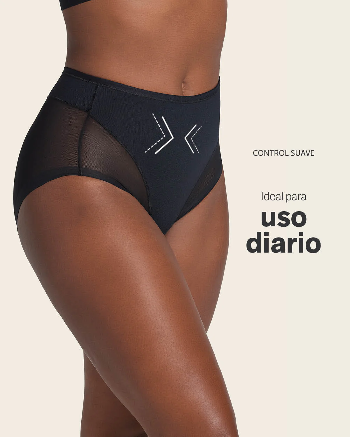 Panty clásico invisible con tul