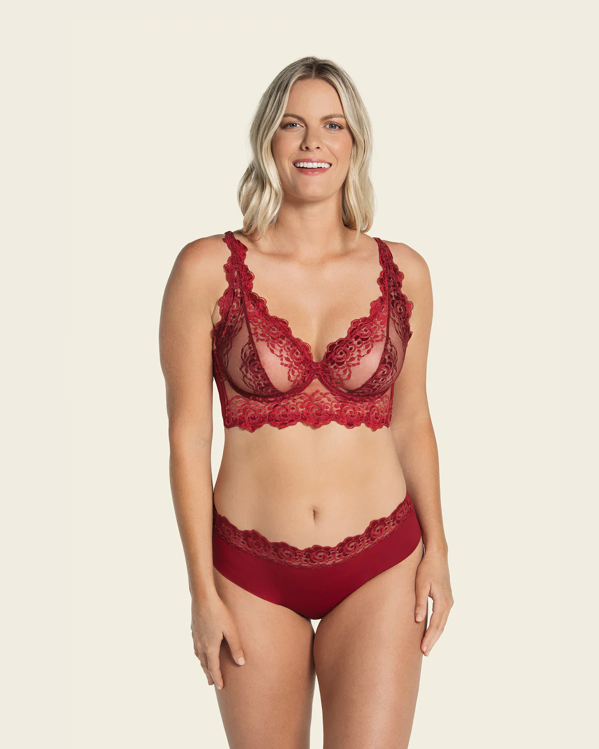 Panty cachetero en tela ultraliviana con encaje