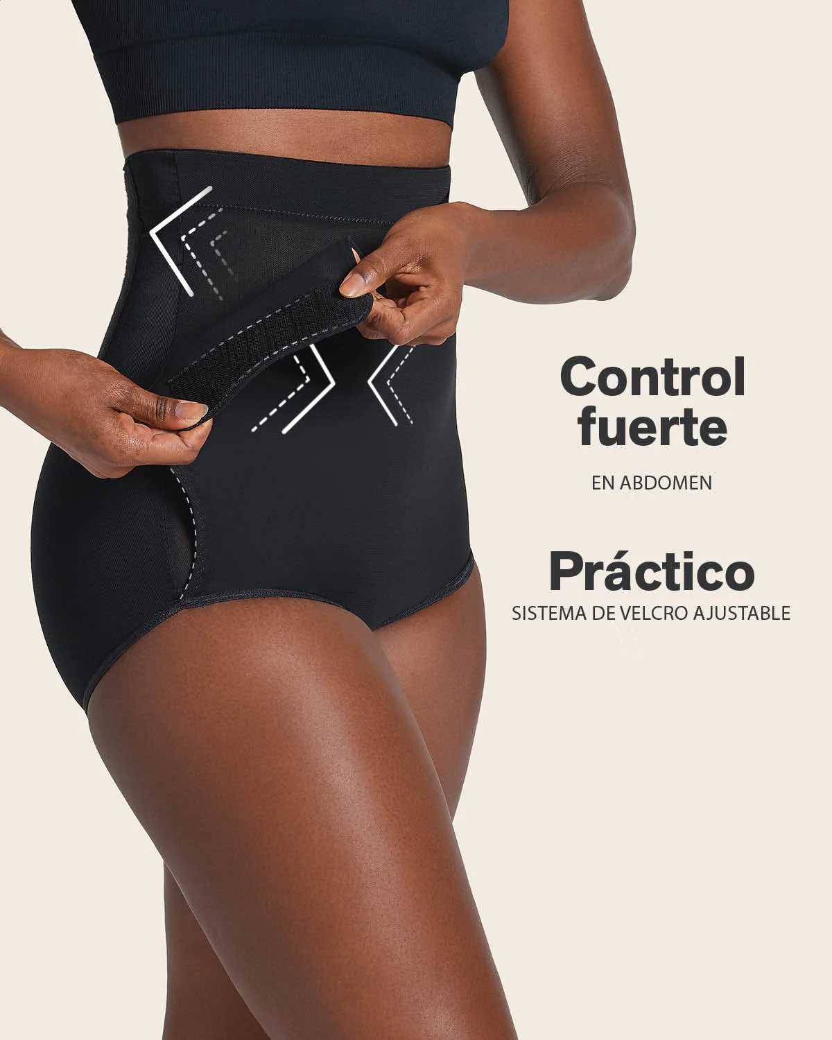 Panty faja postparto y postquirúrgico con laterales en velcro