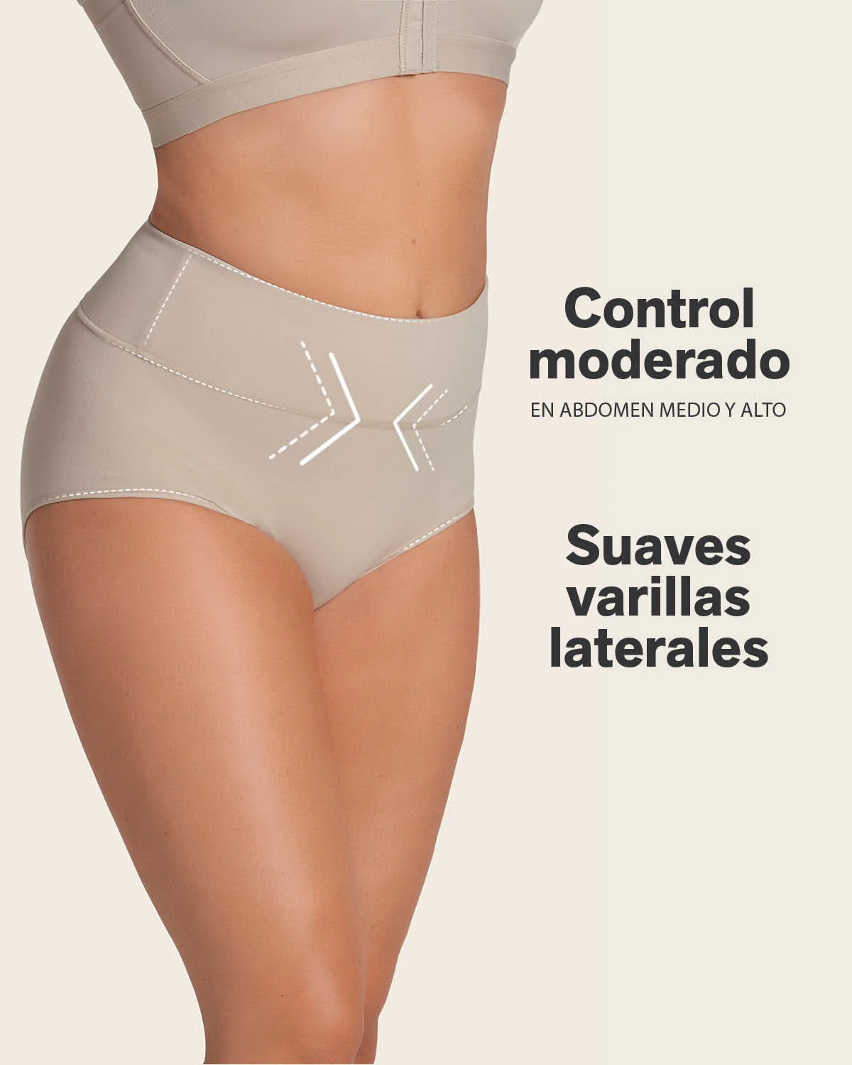 Panty faja de control moderado tiro alto en SkinFuse