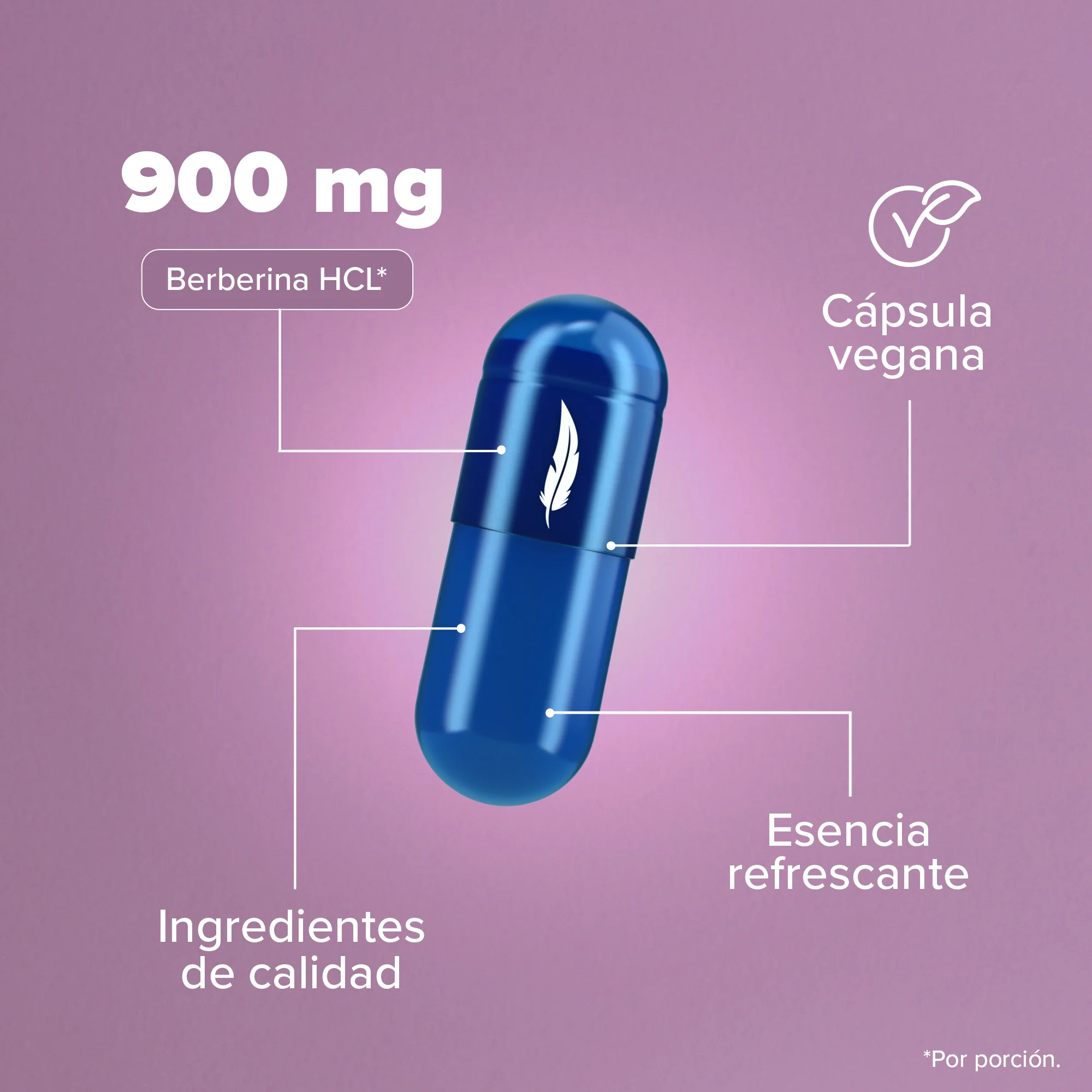 Berberina HCL - 180 Cápsulas - 90 Porciones