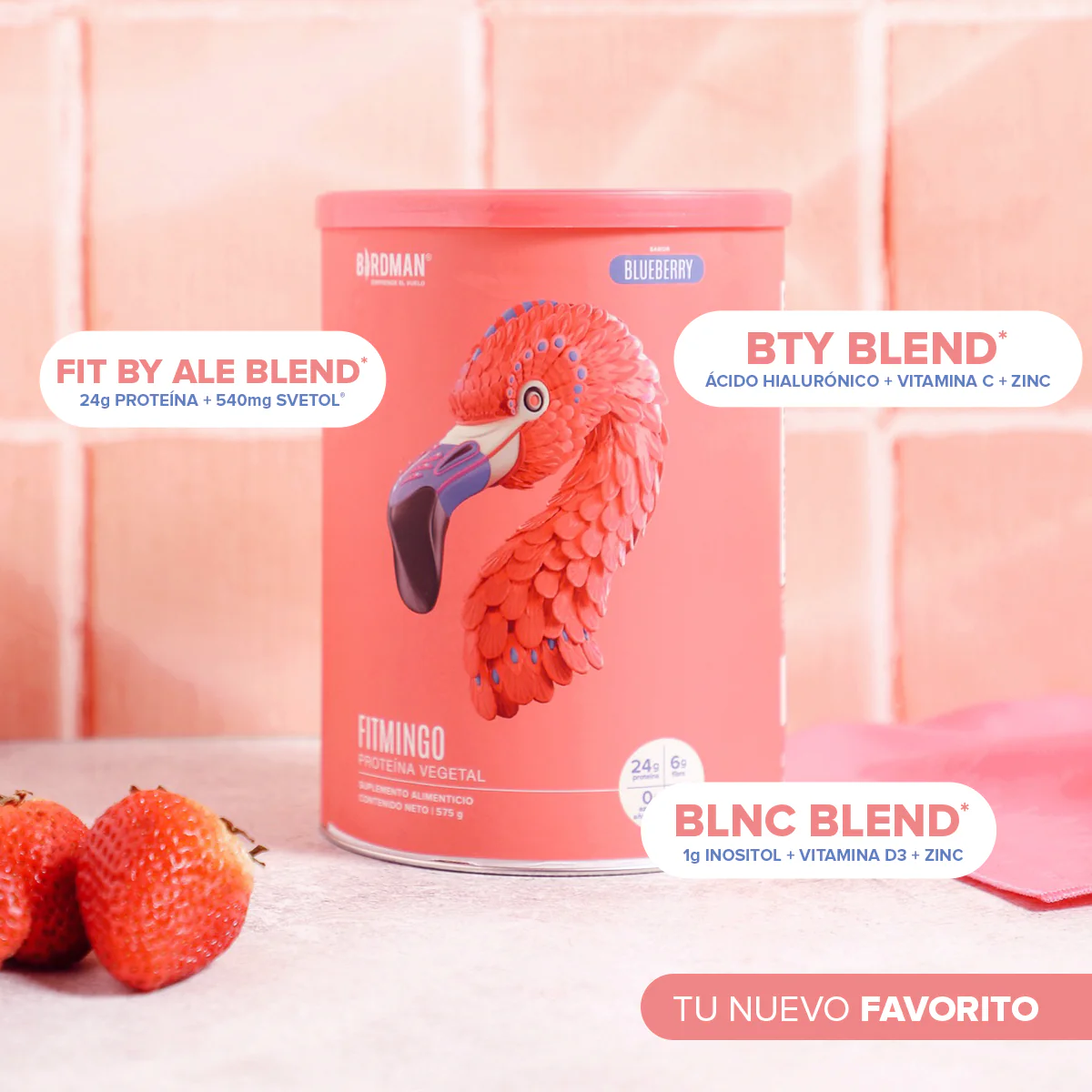 Fitmingo Protein Blueberry 510 g - 15 Servicios