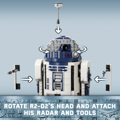 LEGO® Star Wars™ R2-D2 Model, Buildable Toy Droid Figure 75379