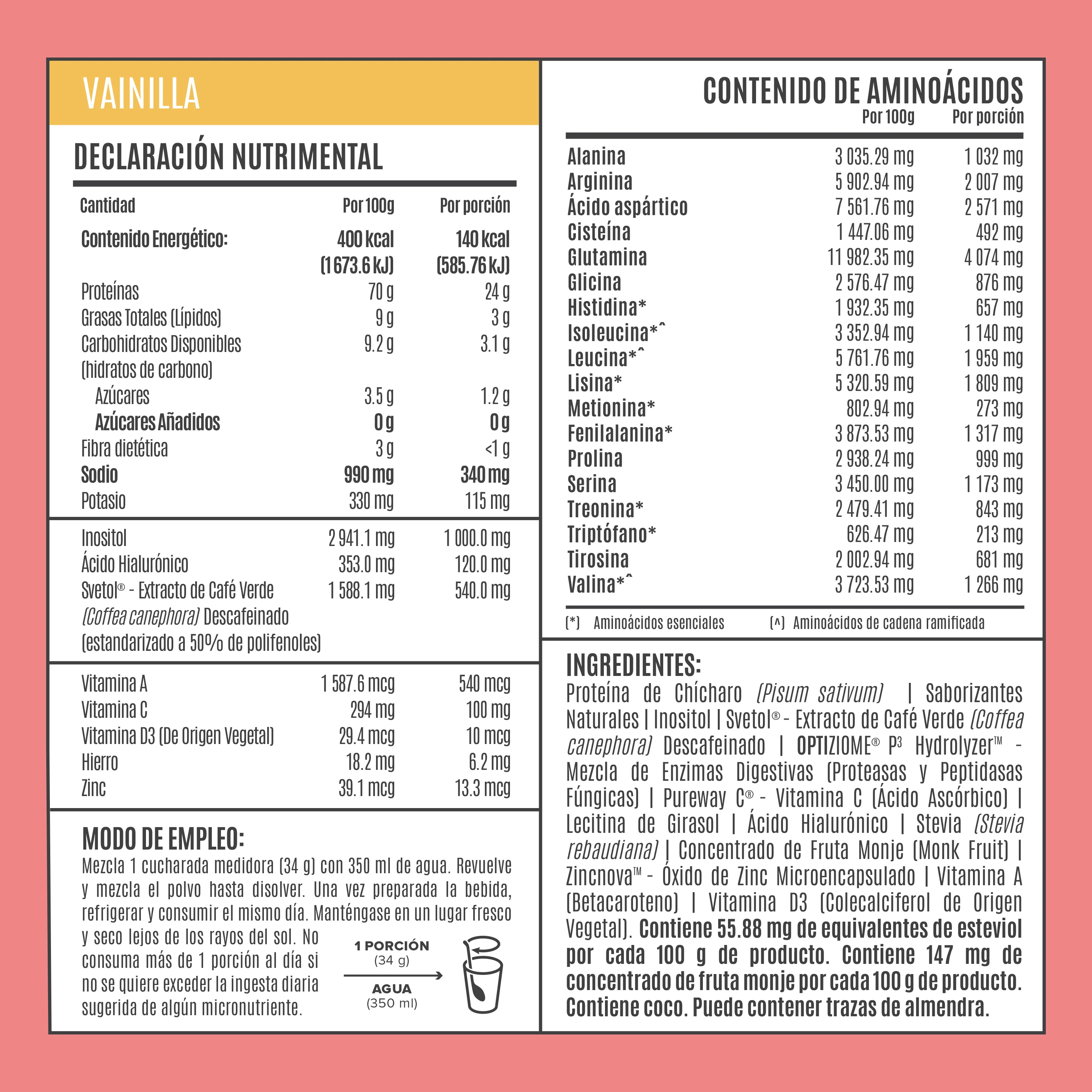 Fitmingo Protein Vainilla 1.02 kg - 30 Servicios