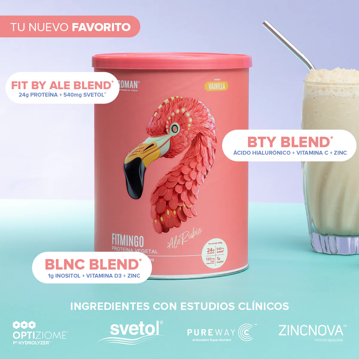 Fitmingo Protein Vainilla 510 g - 15 Servicios pack feb