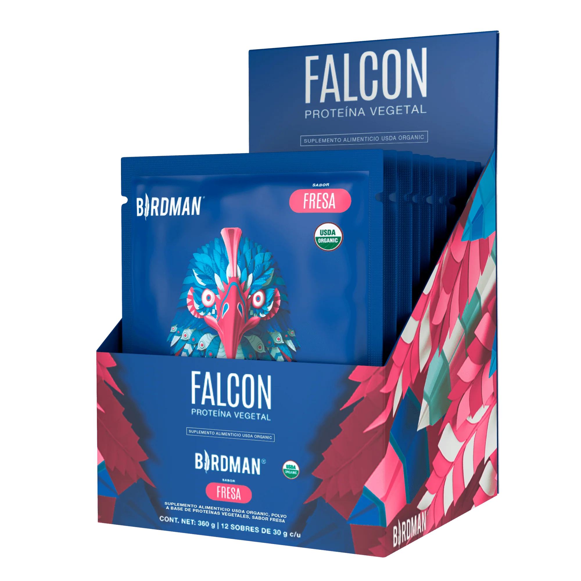 Falcon Protein Fresa 12 Pack Sobres pack