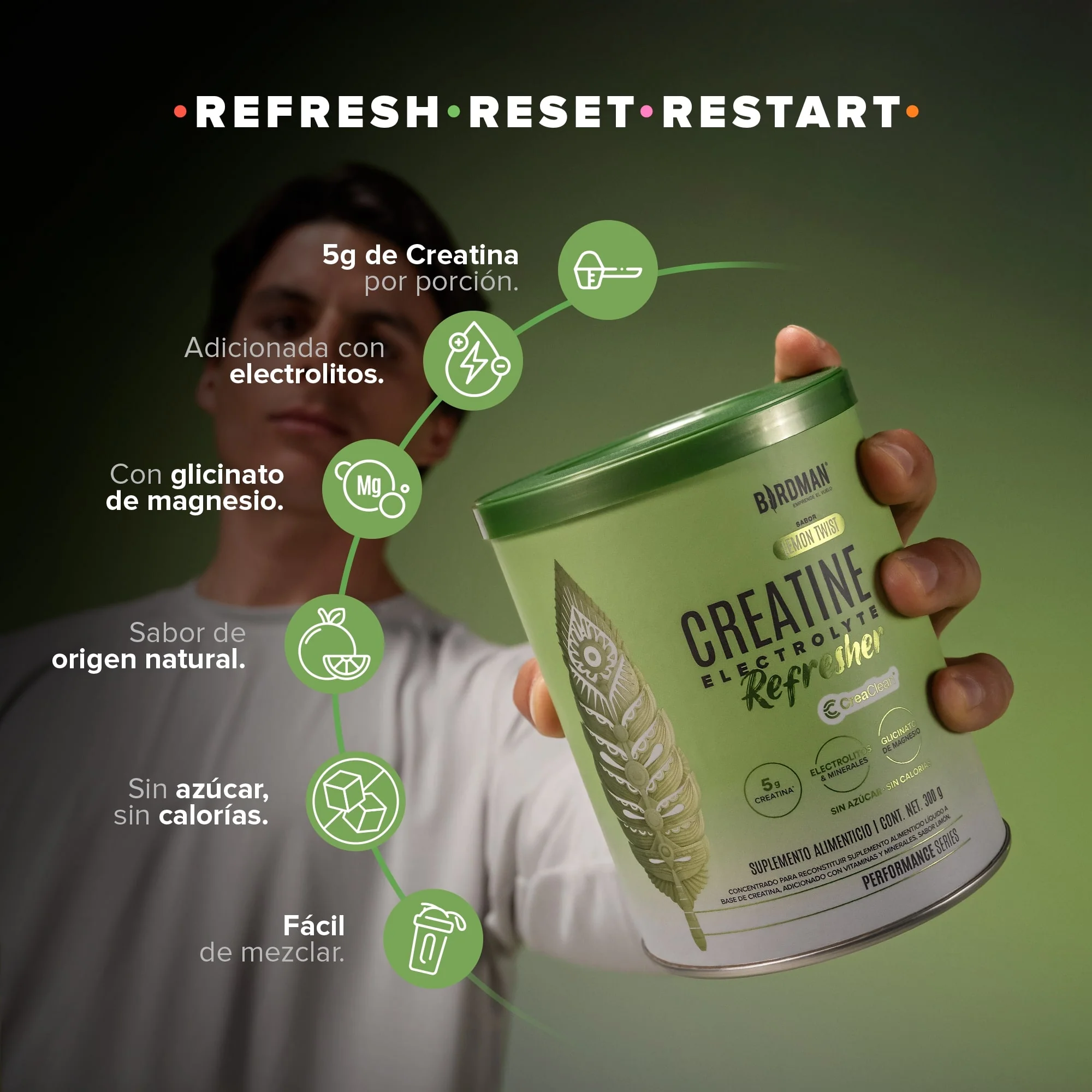 Creatine Electrolyte Refresher - Lemon Twist - 30 Porciones