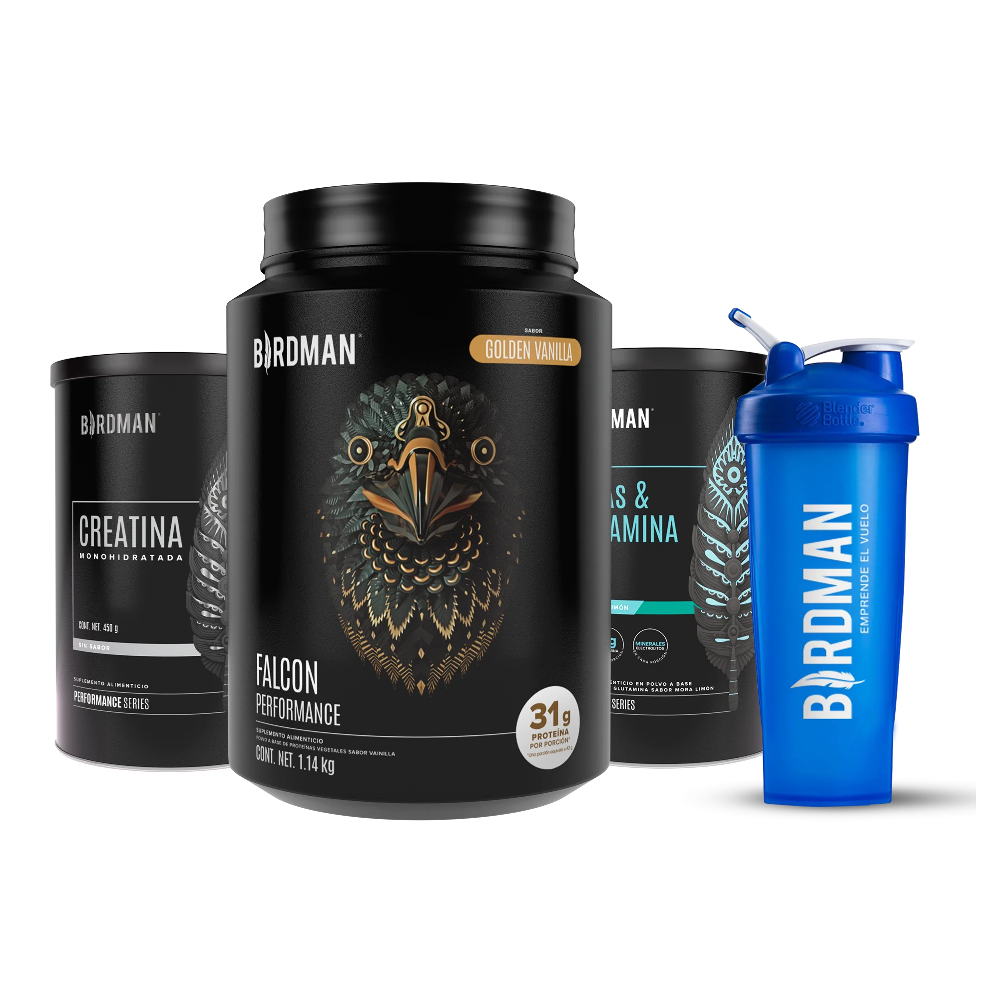 Performance Pack - Falcon Performance 1.140kg + Creatina + BCAAs + Shaker