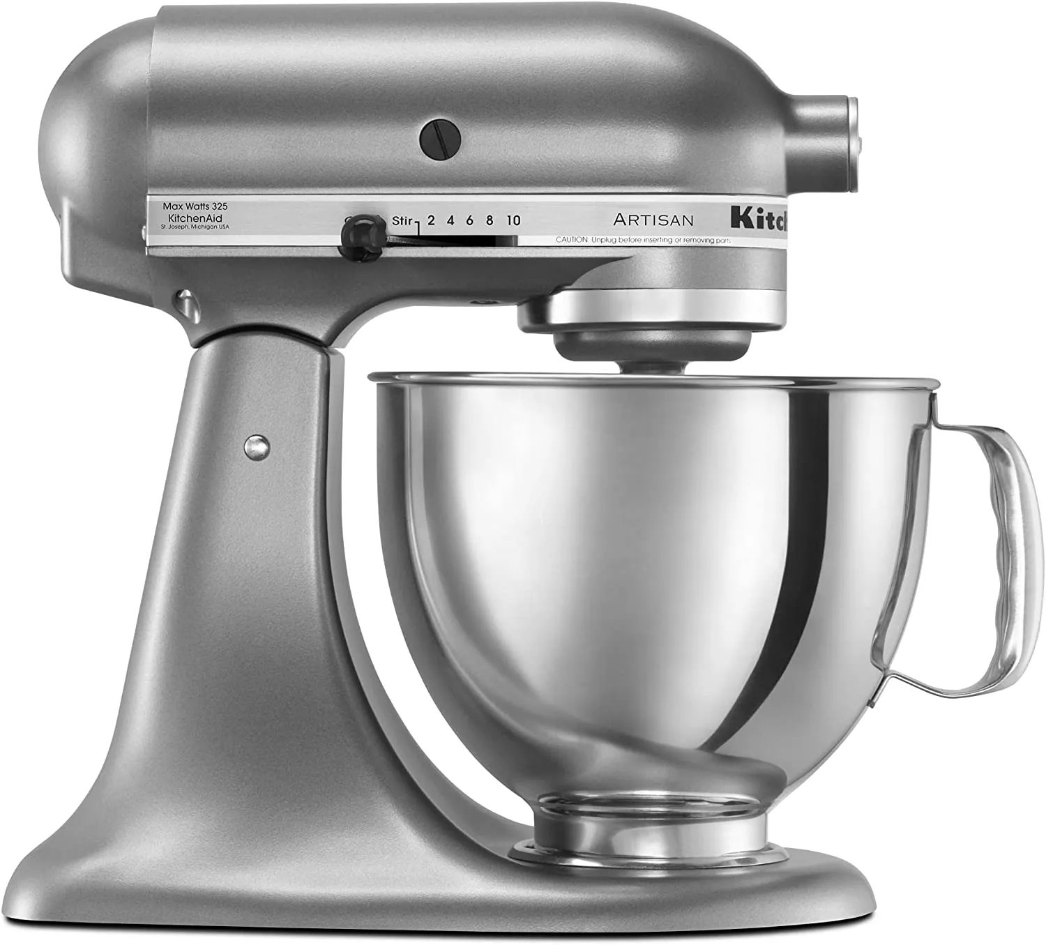 KitchenAid ® Artisan® Series  Batidora de pie con cabezal inclinado y protector de vertido