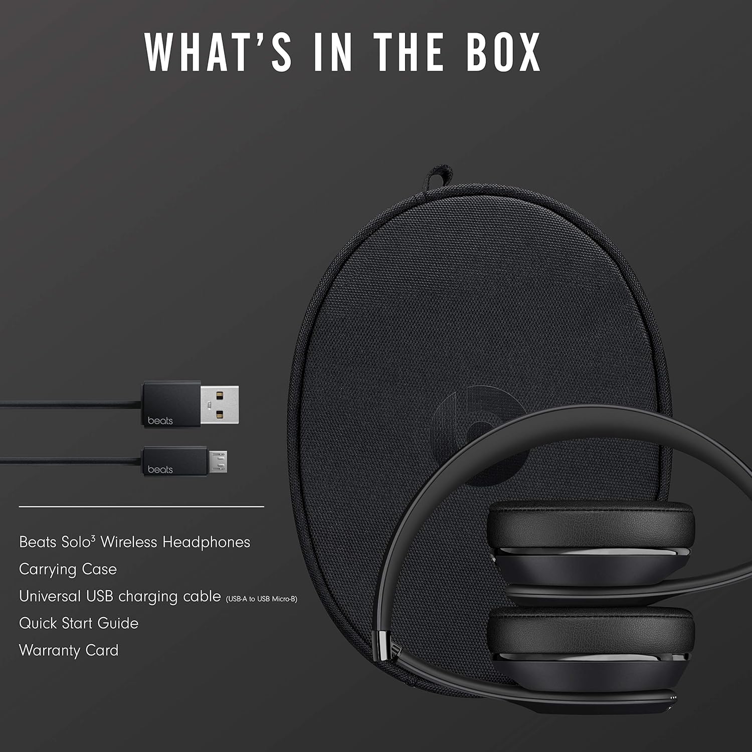 Audífonos on-Ear Beats Solo3 Wireless, Chip W1 para audífonos diseñado por Apple, Bluetooth Class 1, 40 Horas de Audio - Negro