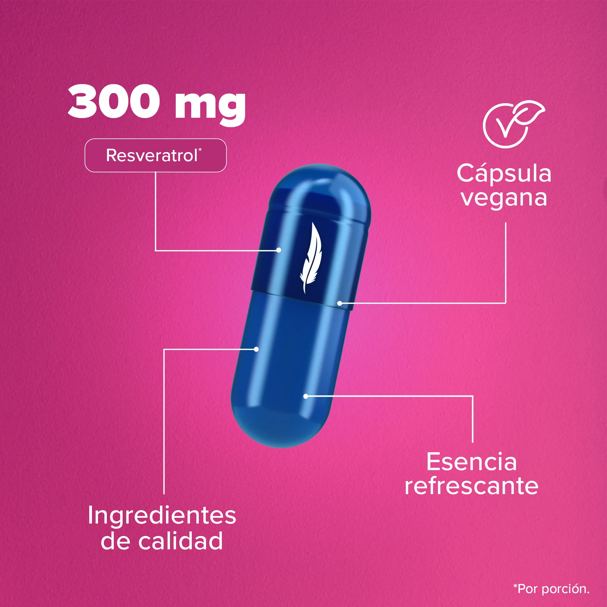 Resveratrol - 90 Cápsulas - 90 Porciones