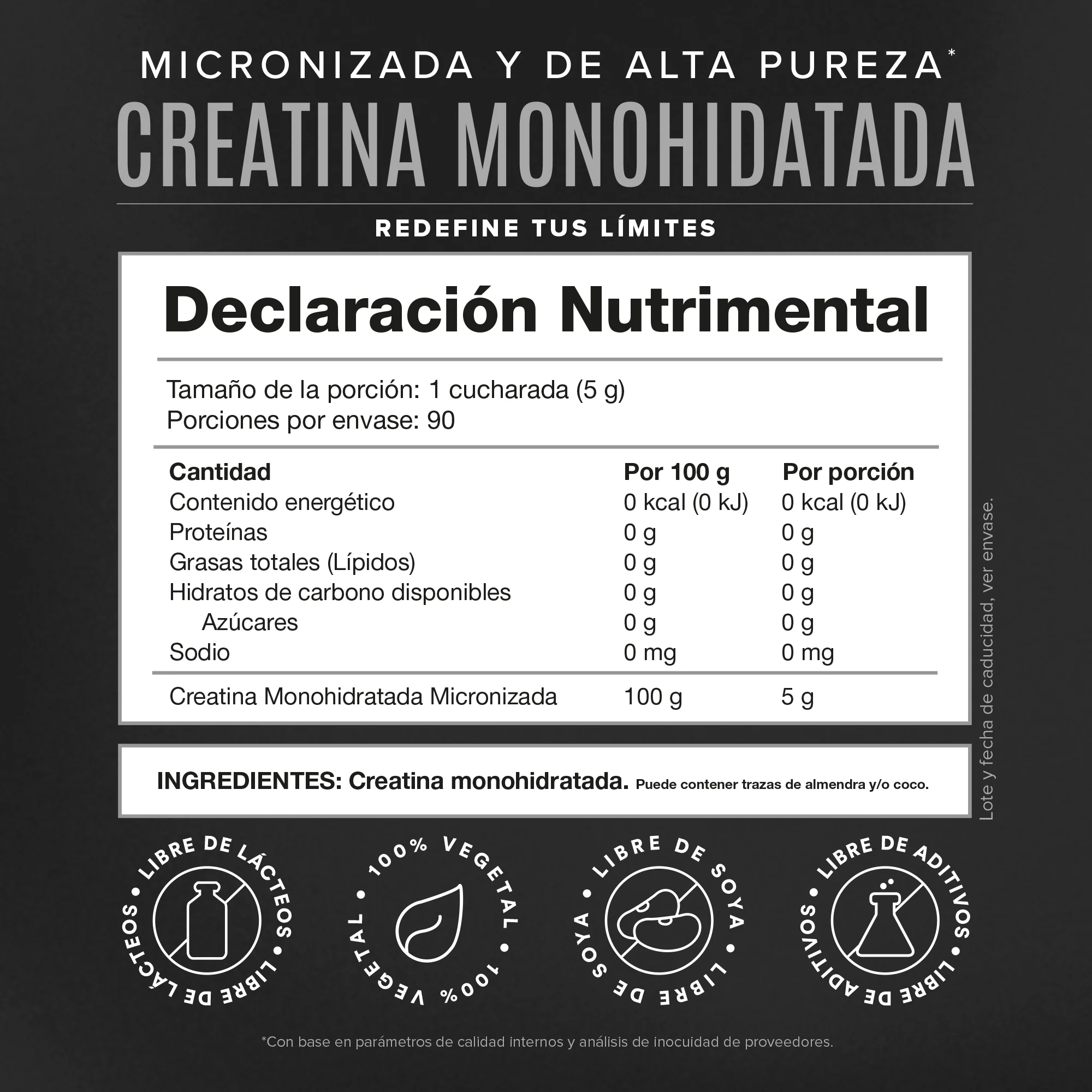 Creatina Monohidratada 450 g - 90 Servicios pack