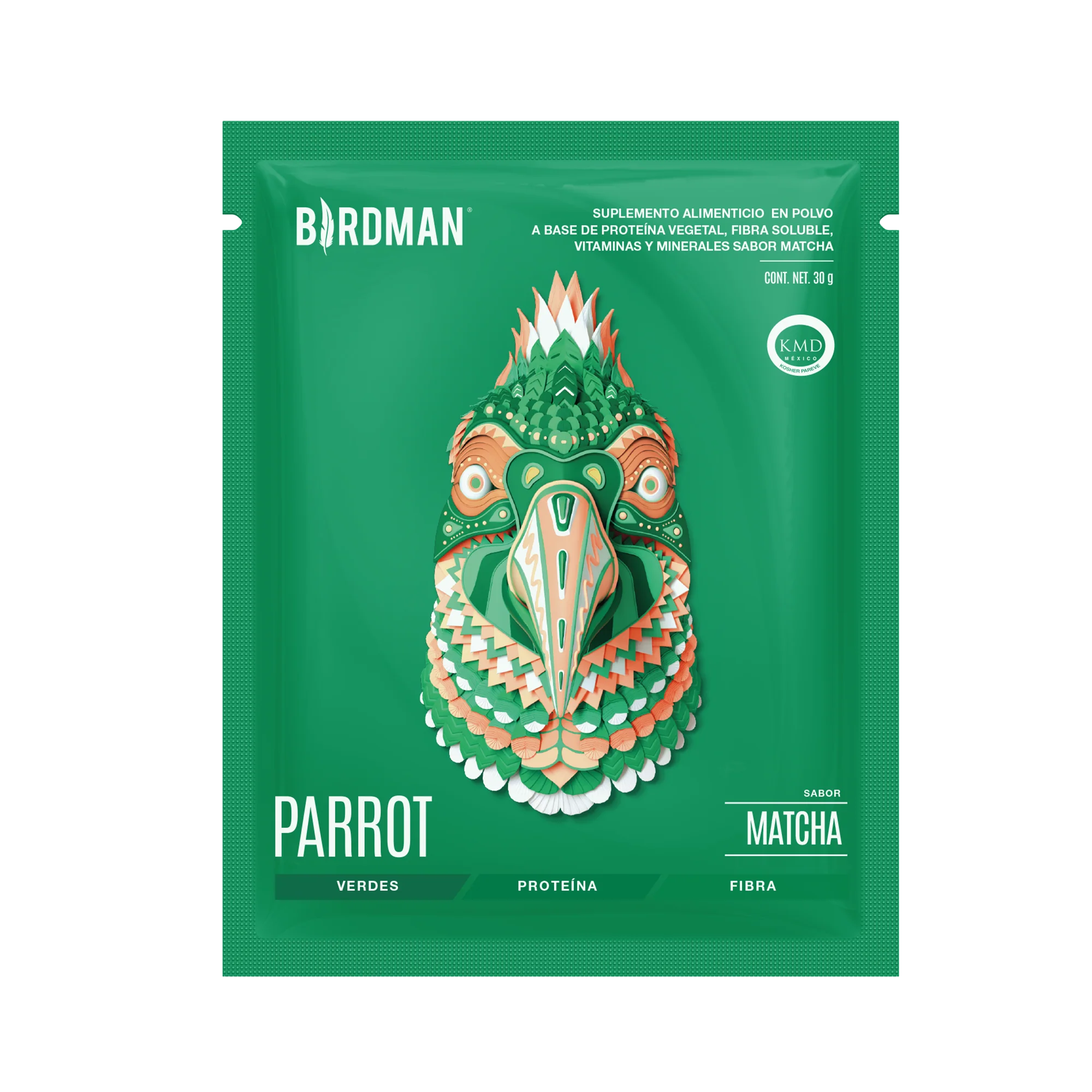 Parrot Greens & Protein Berry Vainilla 12 Pack Sobres