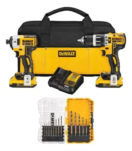 Combo Rotomartillo Y Llave De Impacto 20v Dewalt Color Amarillo