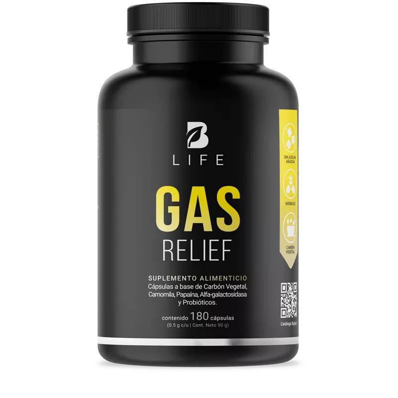 Gas relief | Fórmula a base de Carbón Vegetal, Camomila, Papaína y Otros