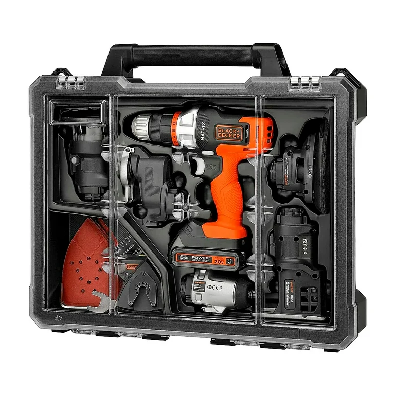 Combo Taladro 20v 6 En 1 B+D Mtx20K6A Black & Decker Multi-herramienta 6 en 1 MATRIX