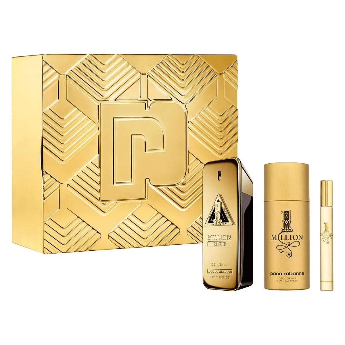Set 3 Piezas One Million Elixir Parfum Intense Para Hombre De Paco Rabanne