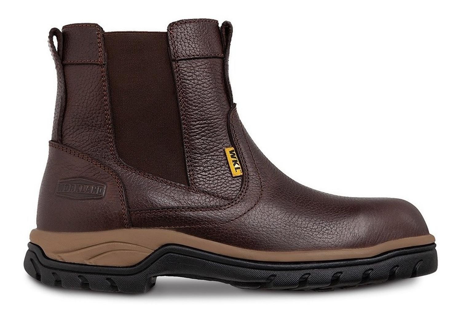 Bota Roper Con Casco de Protección para Hombre Café
