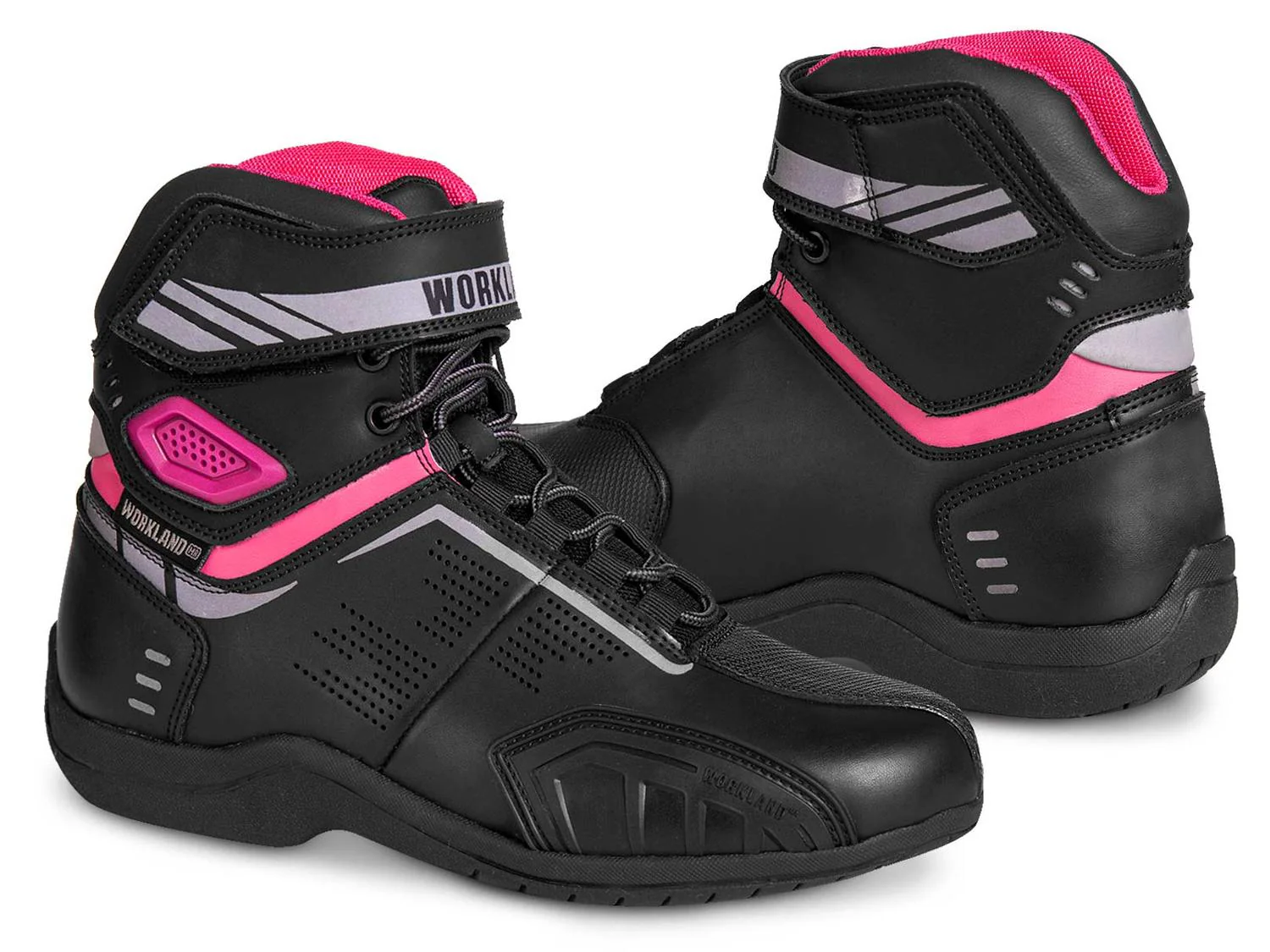 Bota mujer motociclista biker botin moto WKL 80016 Negro Ros