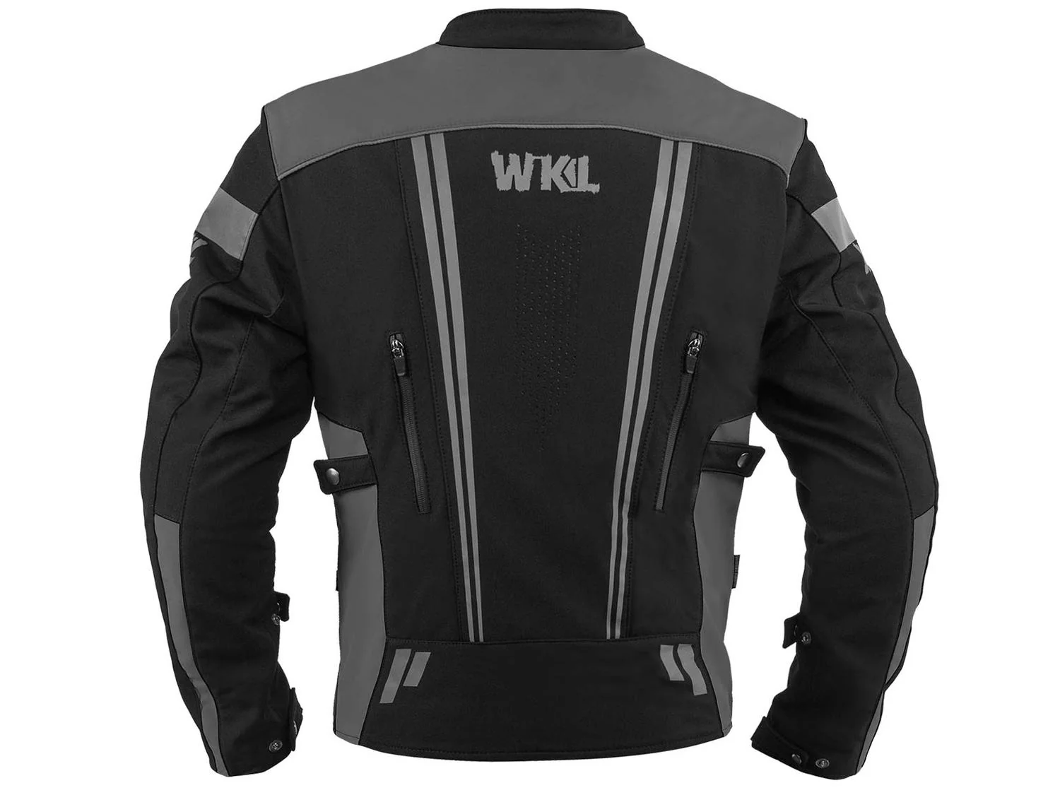 Chamarra motociclista hombre protecciones impermeable WKL 1985 Negro / Gris