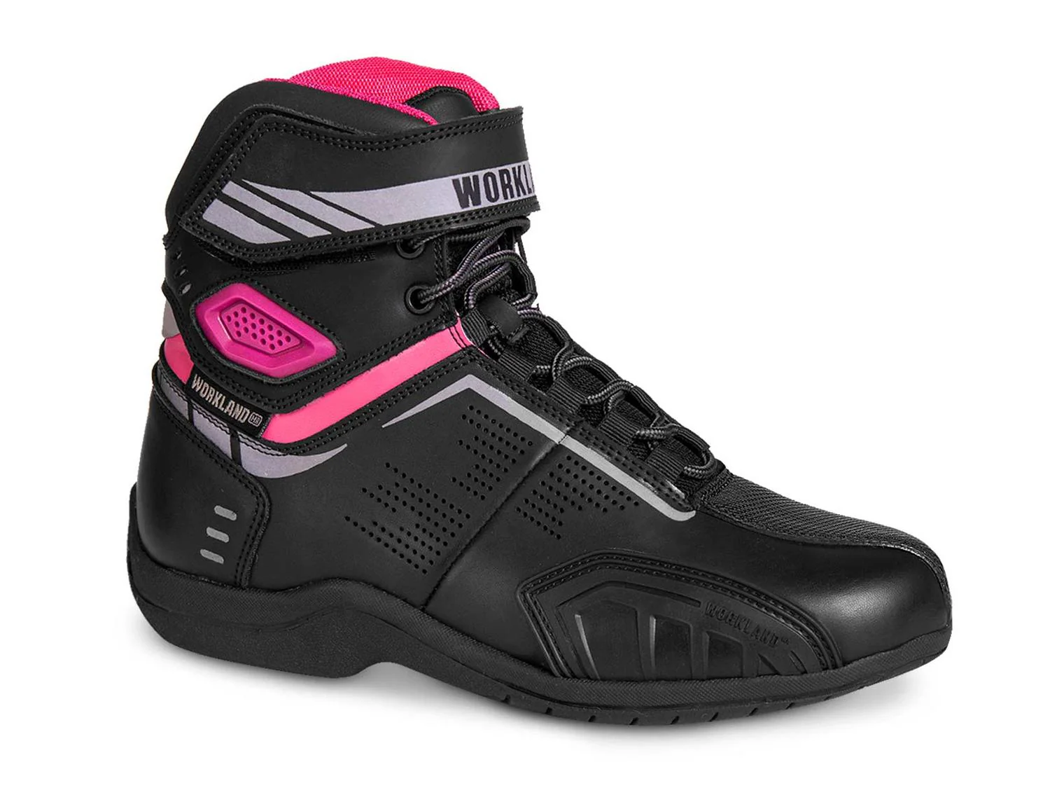Bota mujer motociclista biker botin moto WKL 80016 Negro Ros