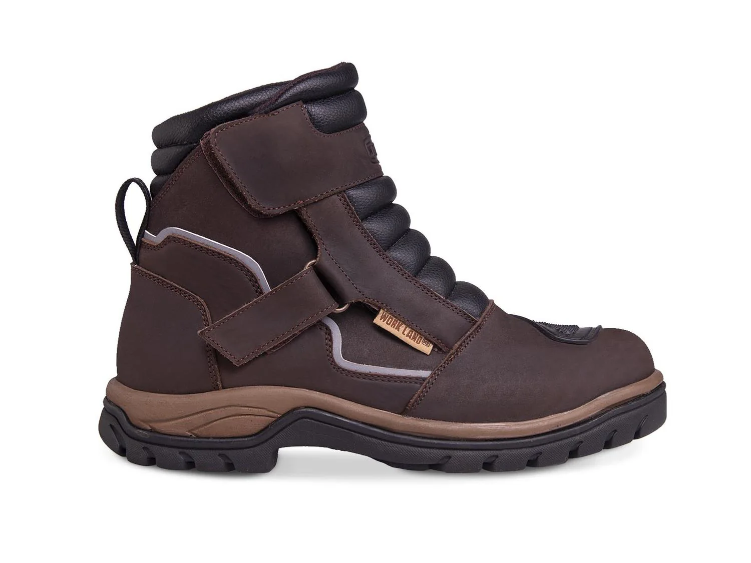 Bota hombre motociclista biker sport WORKLAND 77423 Café