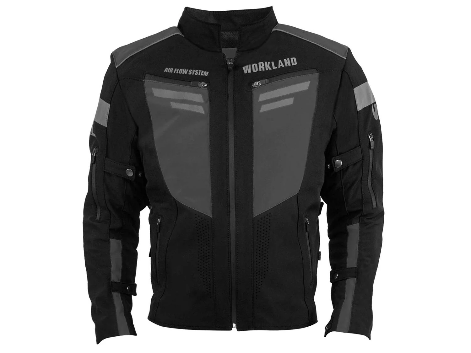 Chamarra motociclista hombre protecciones impermeable WKL 1985 Negro / Gris