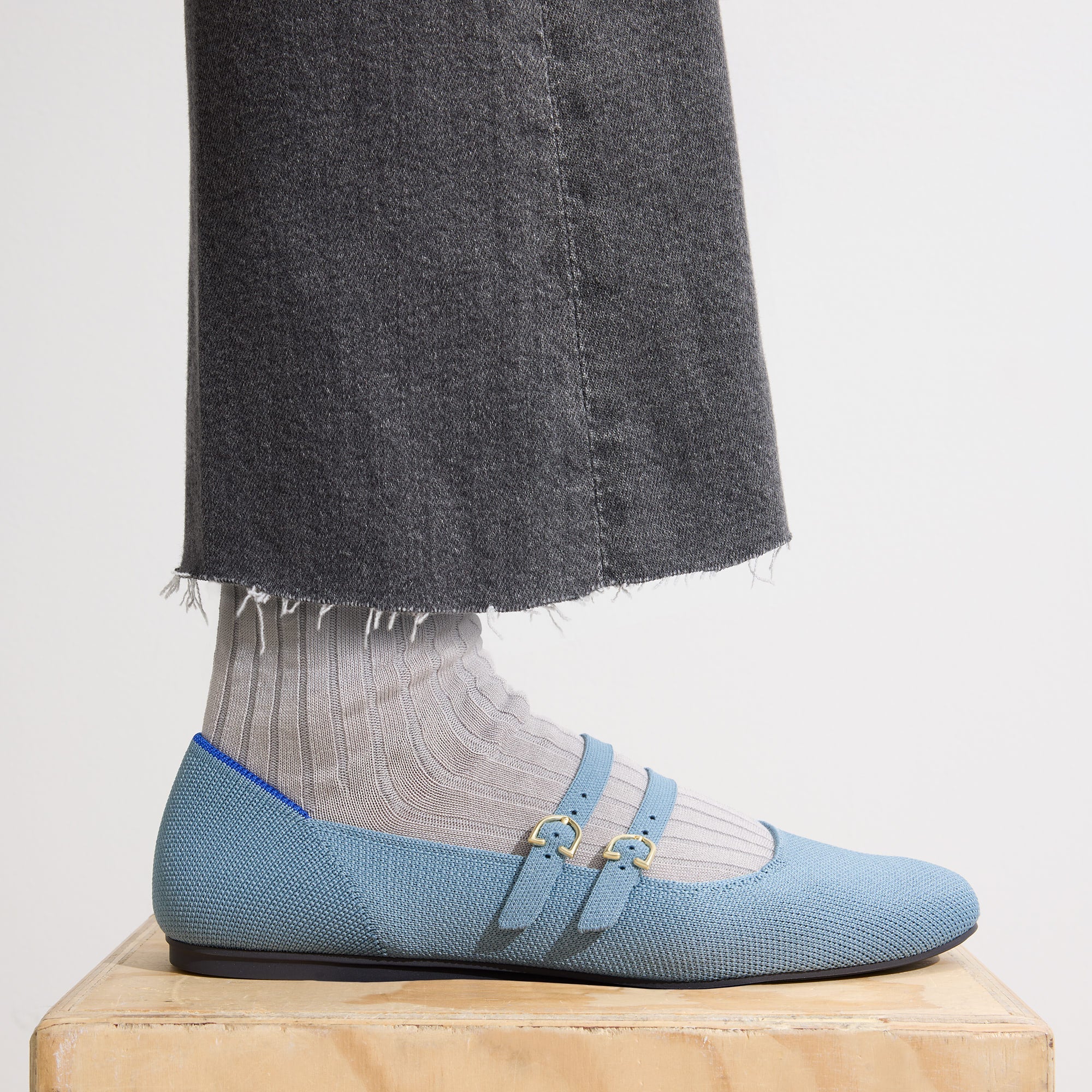 The Double Buckle Mary Jane - Sky