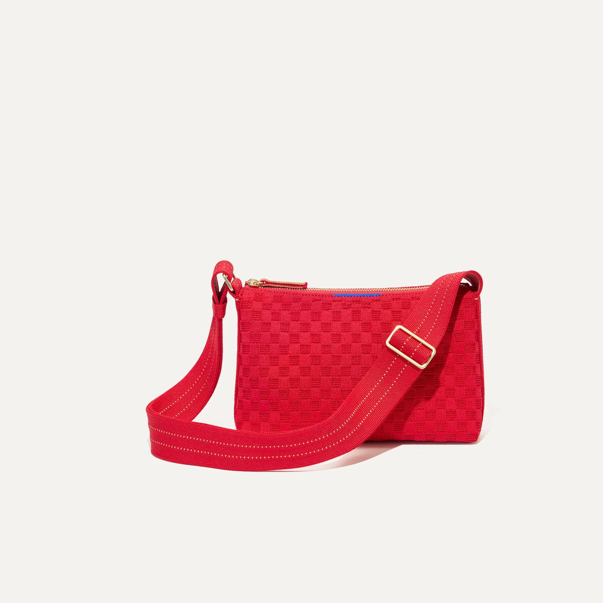 The Casual Crossbody - Red Crisp Basketweave
