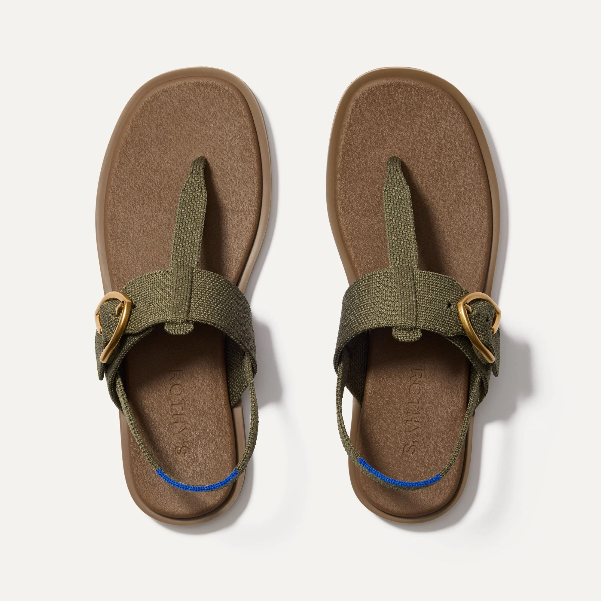 The T–Strap Sandal - Safari Green