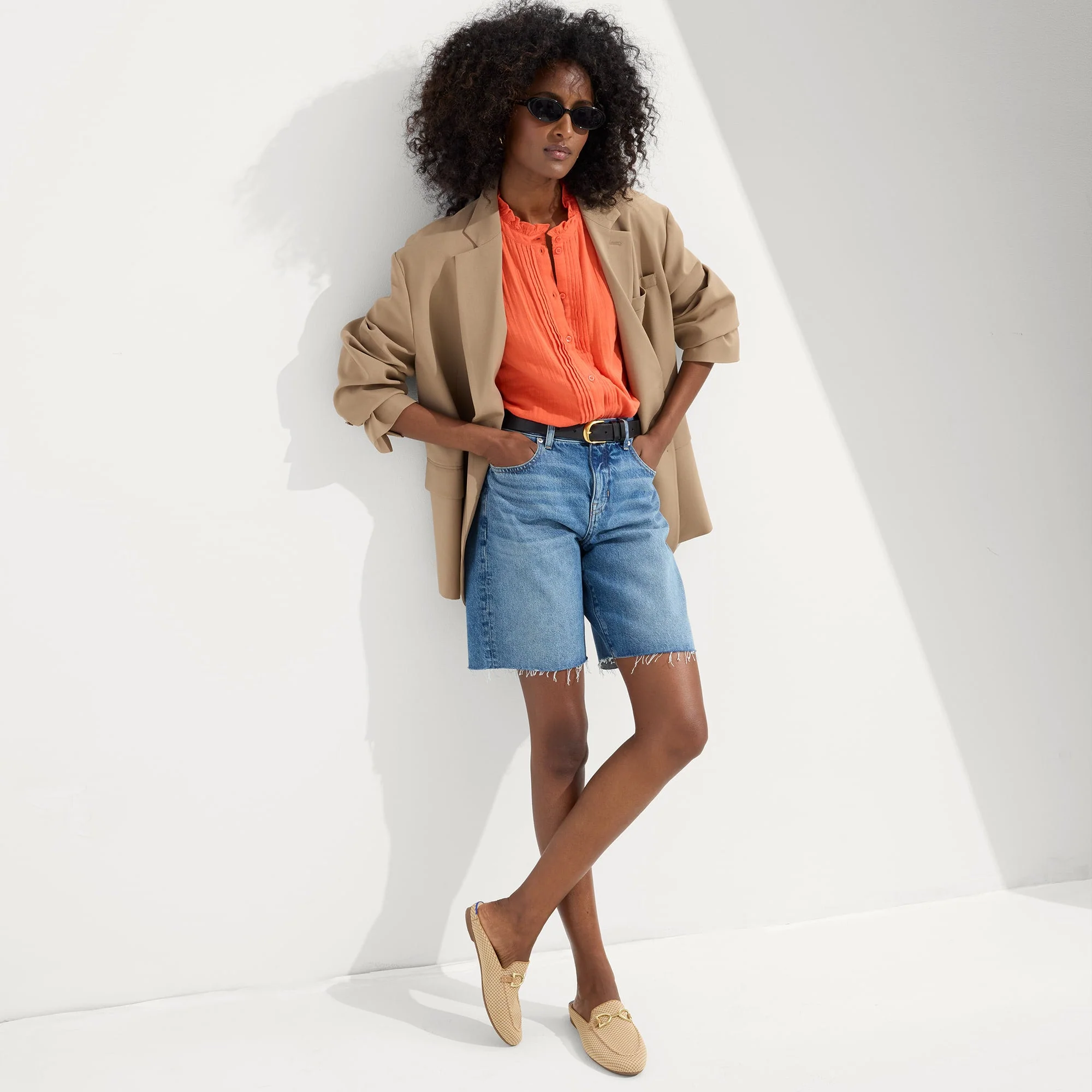 The Double Bit Loafer Mule - Waffle Micro Check