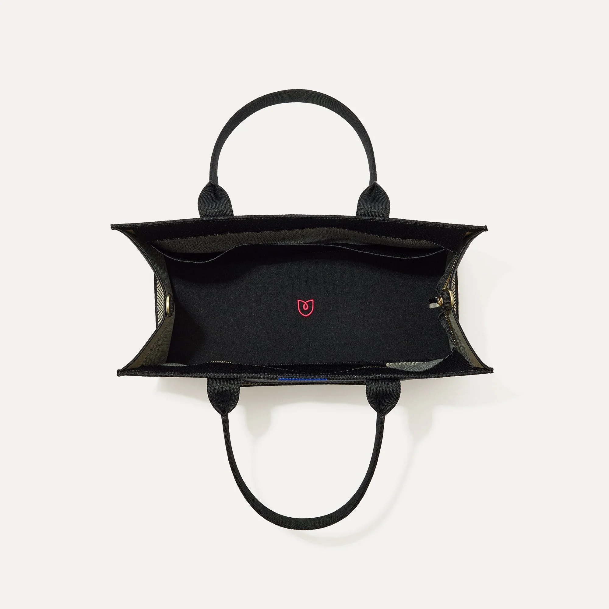 The Classic Tote - Black Herringbone