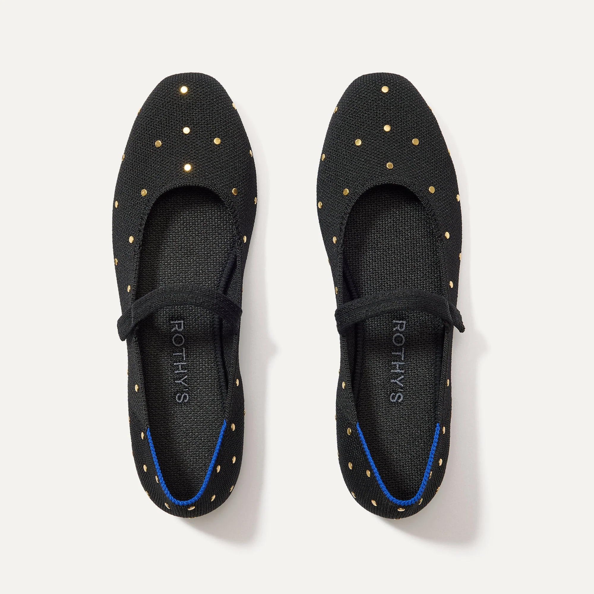 The Square Mary Jane - Studded Black