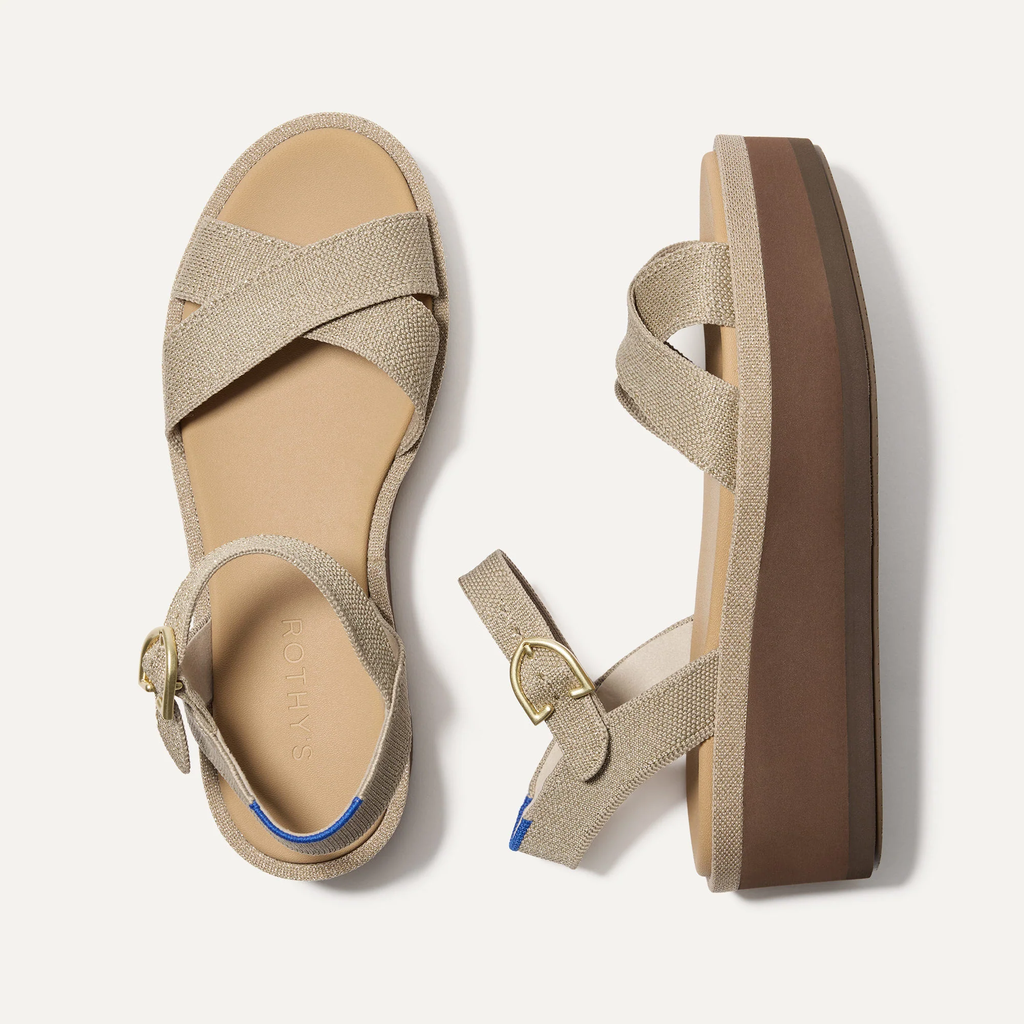 The Criss–Cross Lightweight Wedge Sandal - Aurora