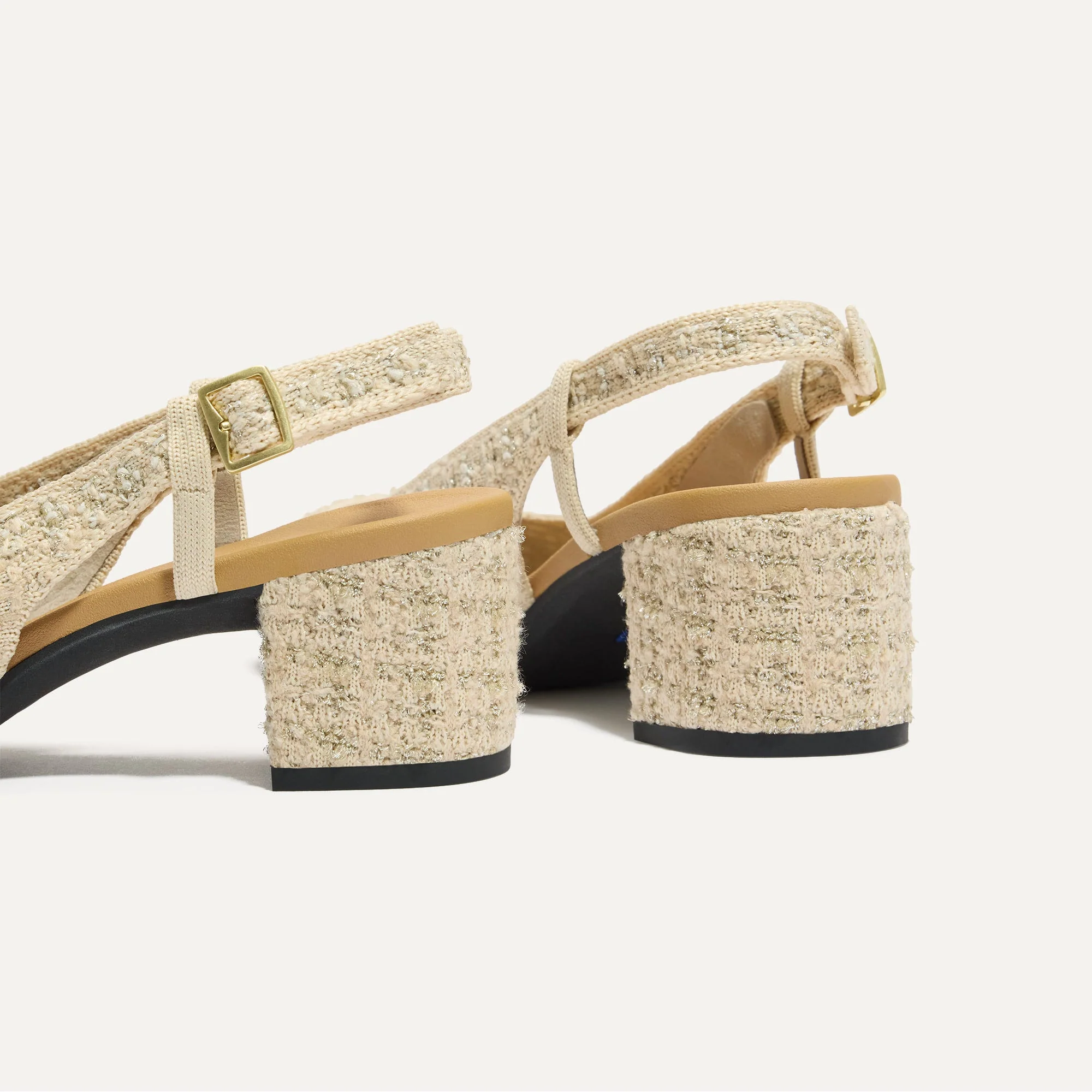 The Heel Ballet Slingback - Pearl Tweed
