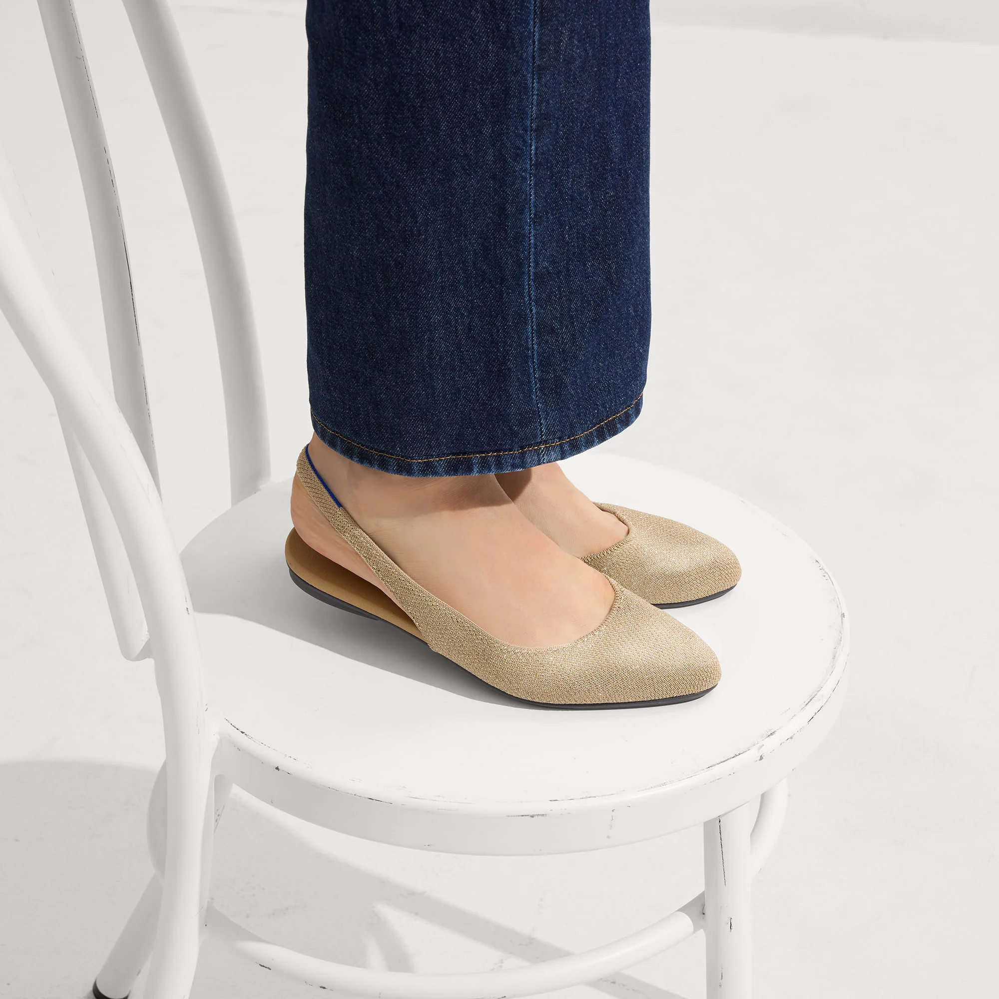 The Almond Slingback - Metallic Prosecco