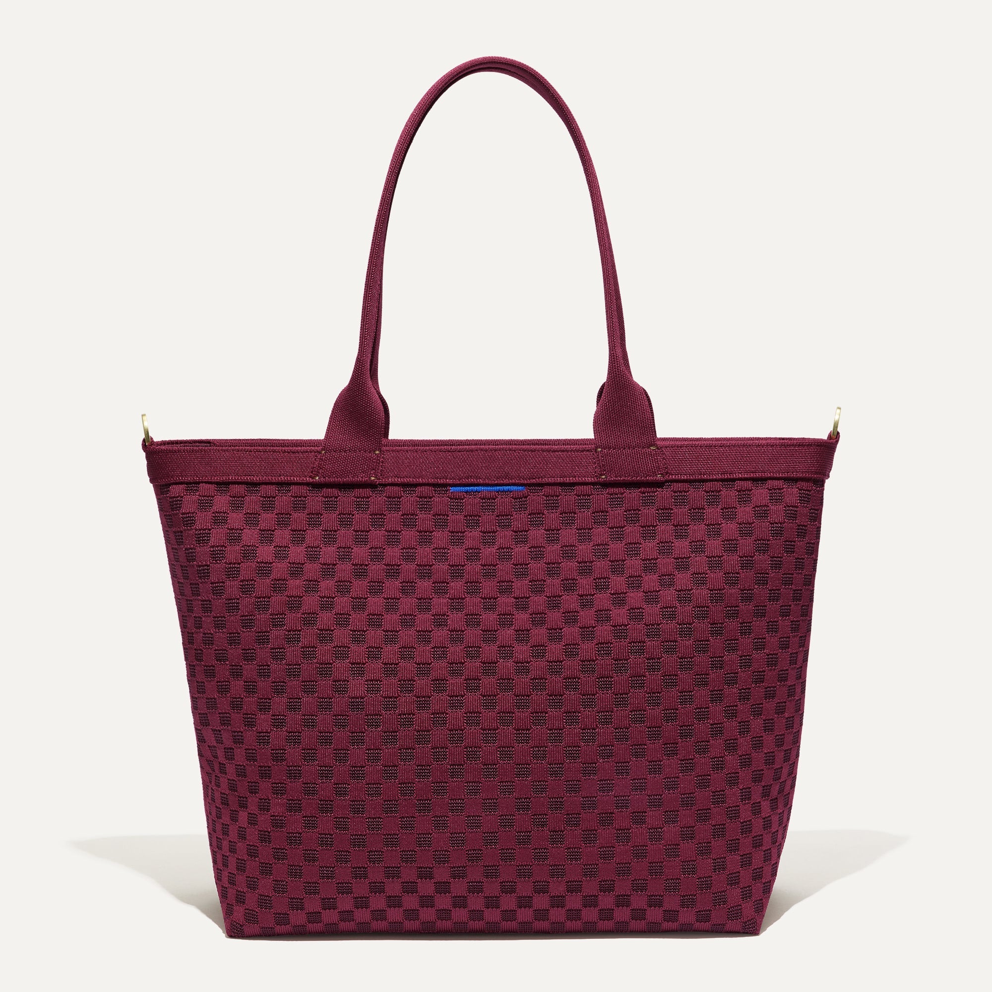 The Lightweight Zip Tote - Cabernet Check