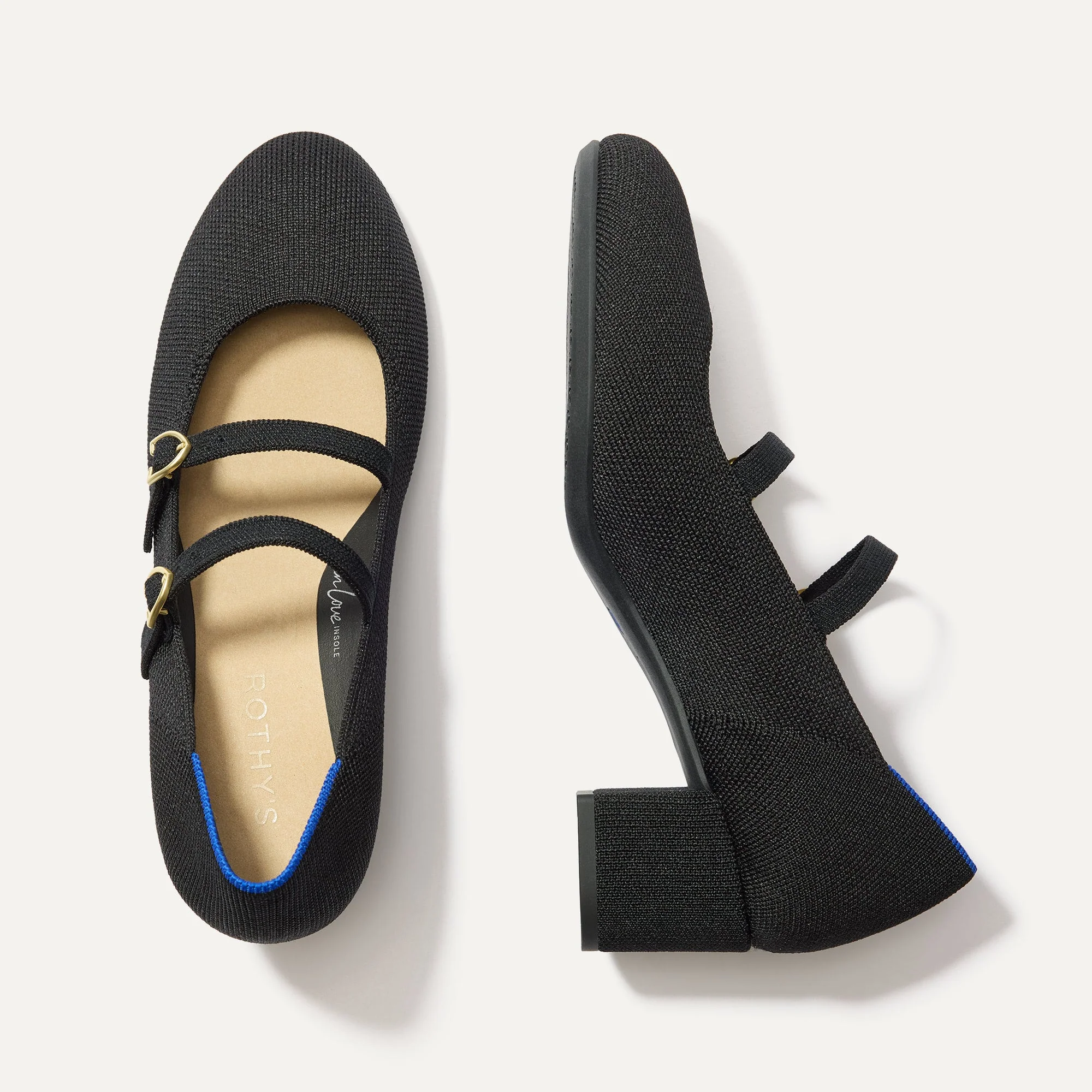 The Double Buckle Mary Jane Heel - Black