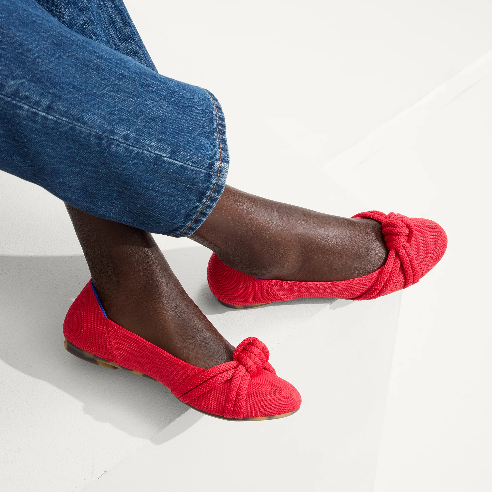 The Knot Ballet Flat - Lollipop Red