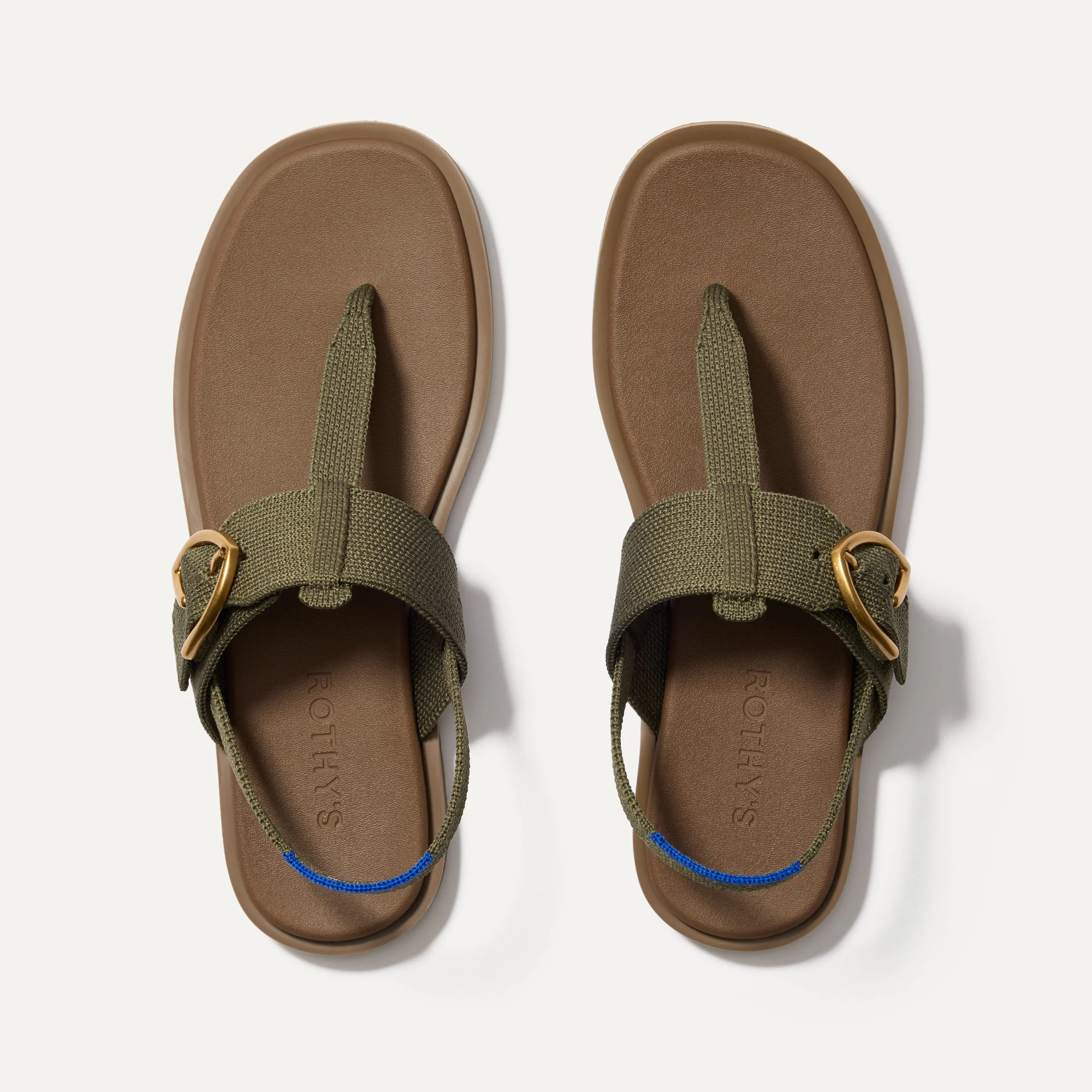 The T–Strap Sandal - Safari Green