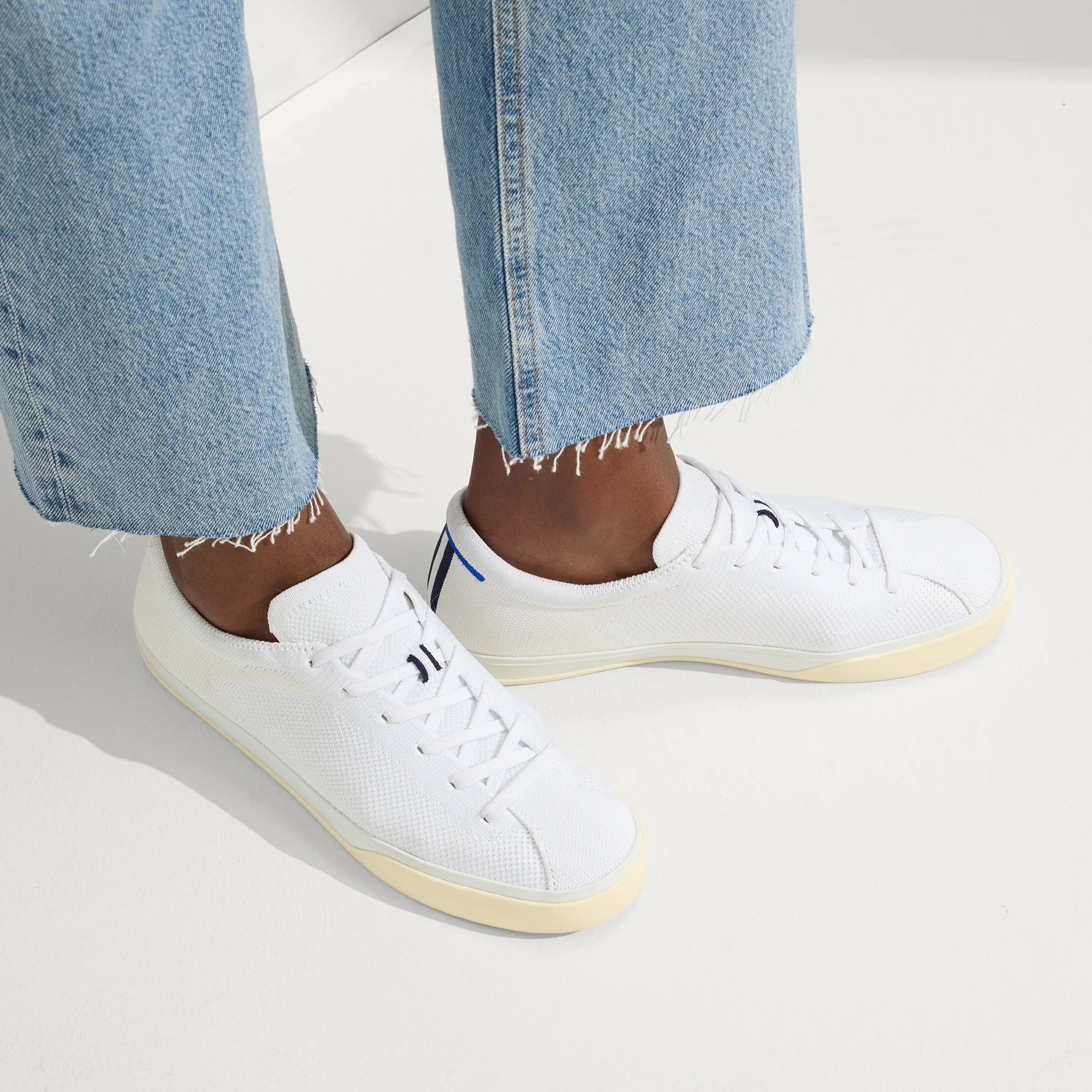The Lace Up Sneaker - Bright White