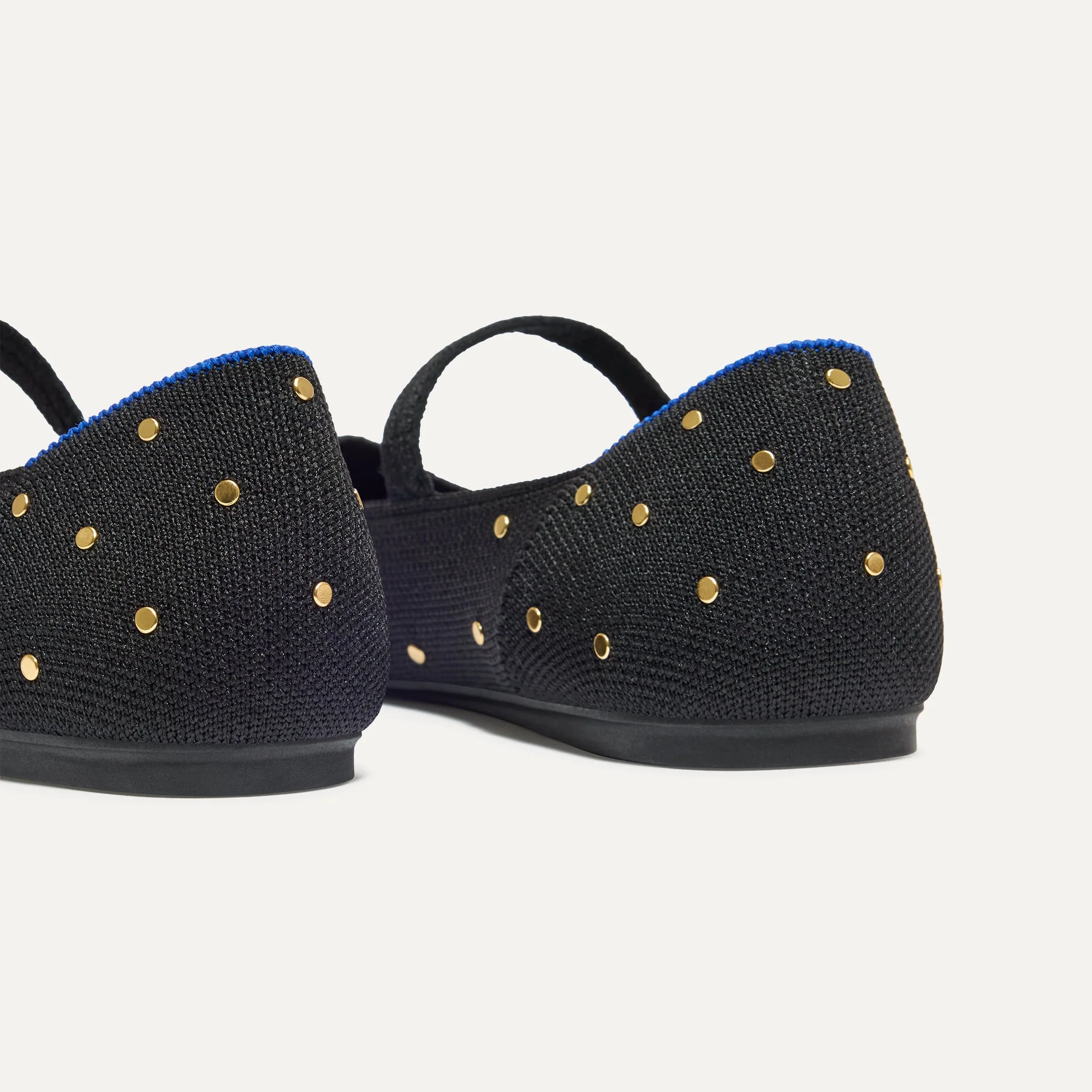 The Square Mary Jane - Studded Black