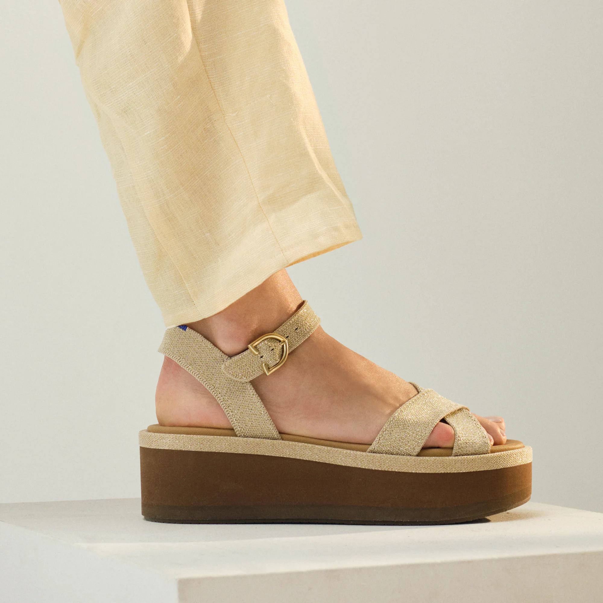 The Criss–Cross Lightweight Wedge Sandal - Aurora