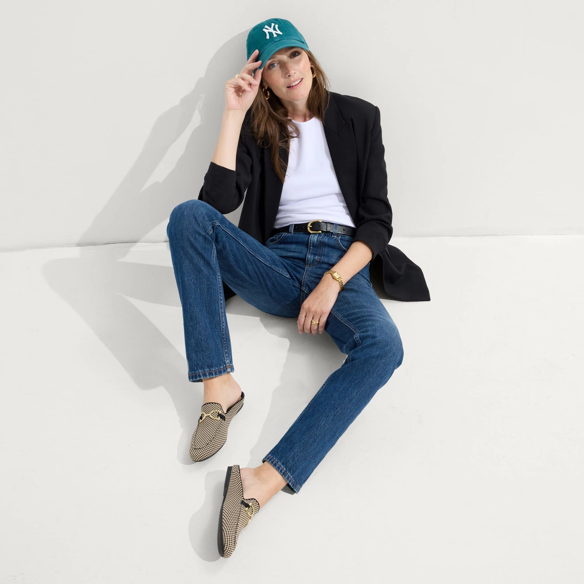 The Double Bit Loafer Mule - Classic Micro Check