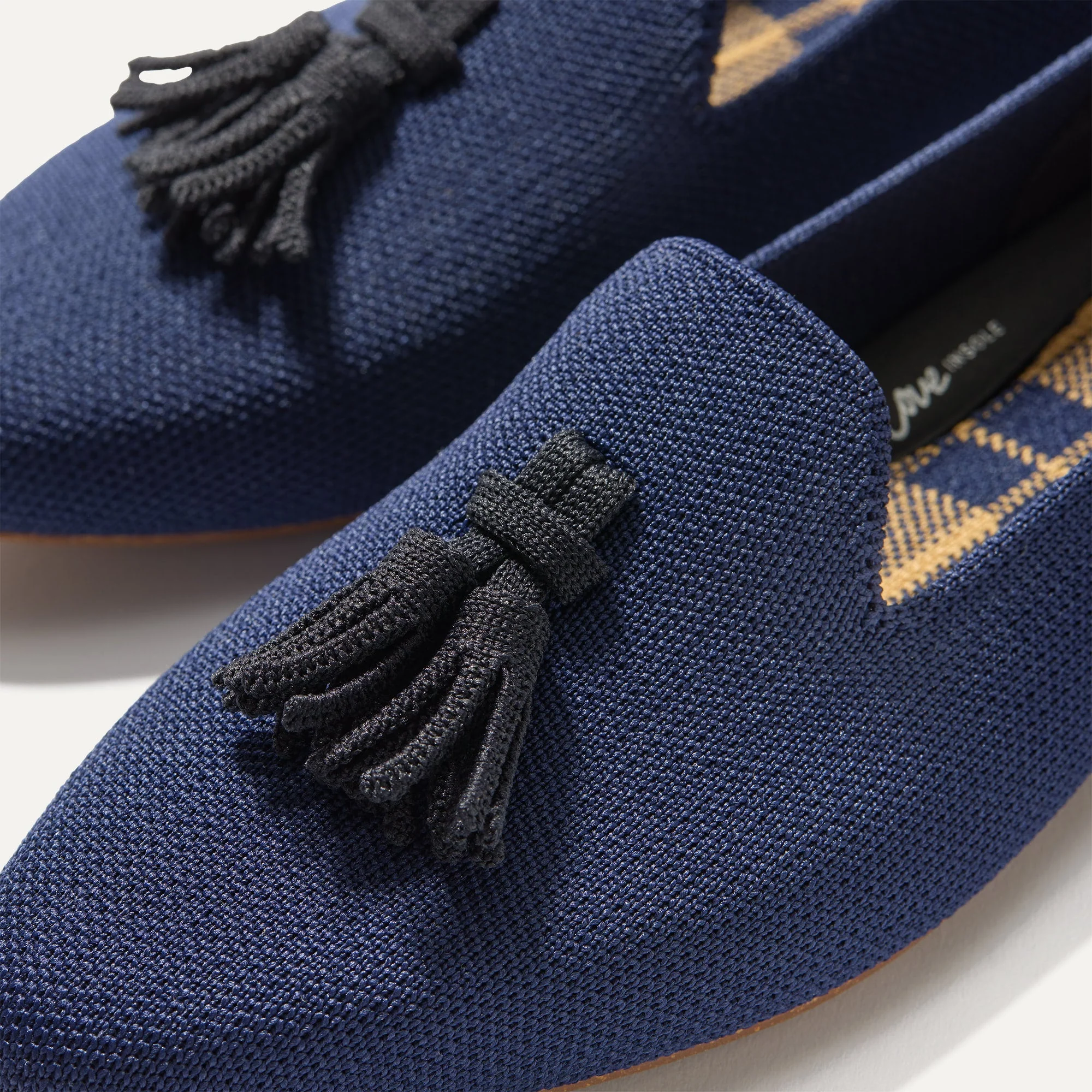The Almond Tassel Loafer - Deep Navy