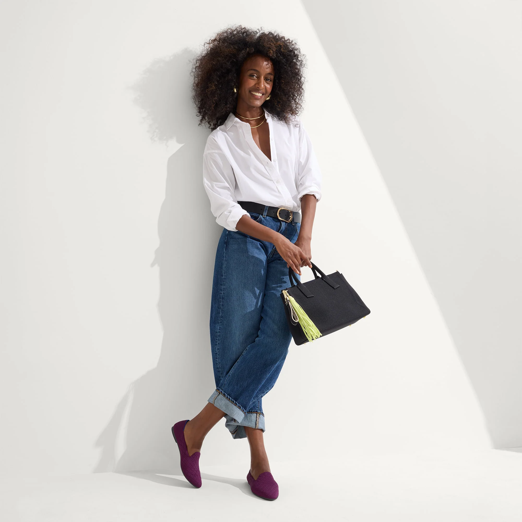 The Almond Loafer - Quilted Plum