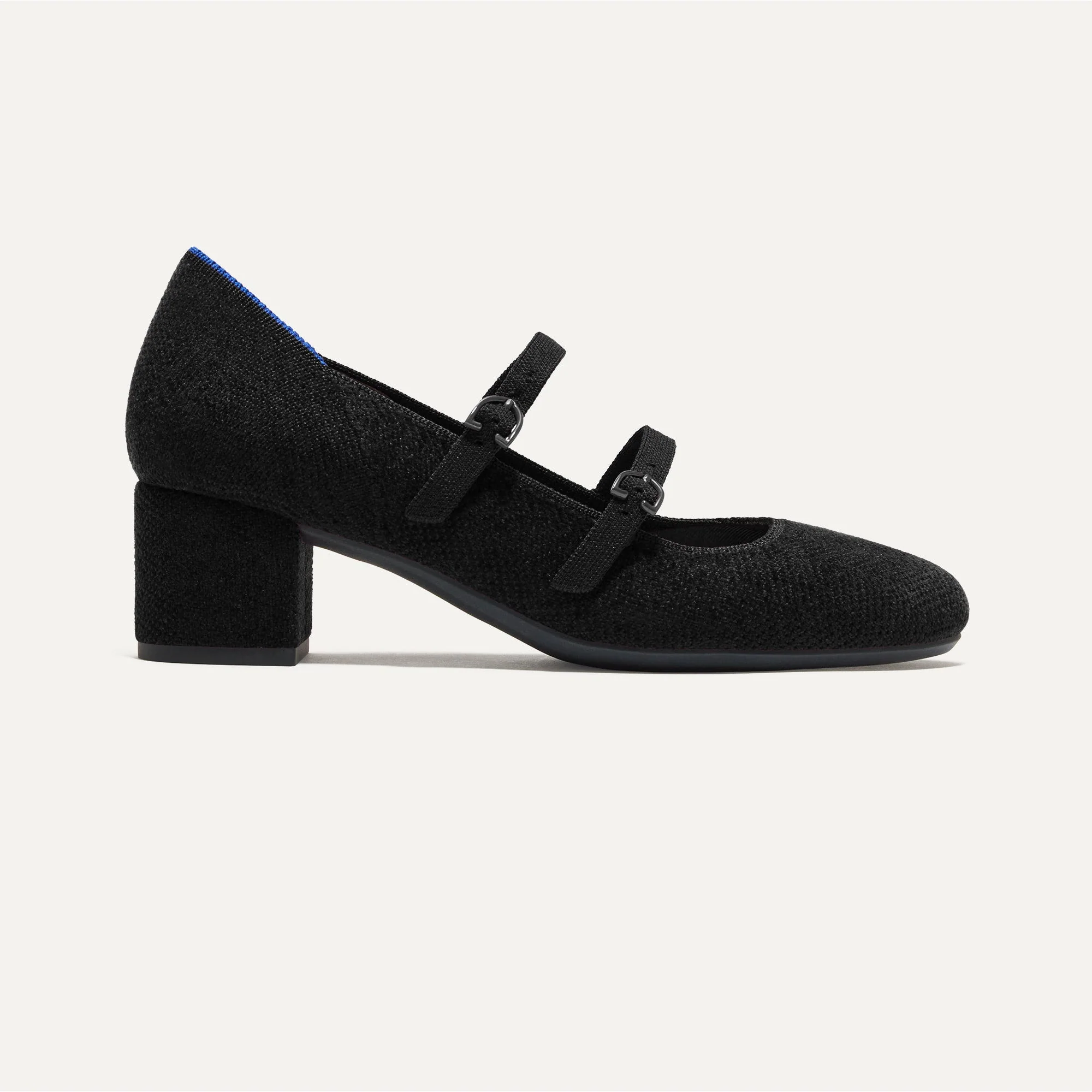 The ReVelvet™ Double Buckle Mary Jane Heel - ReVelvet™ Black